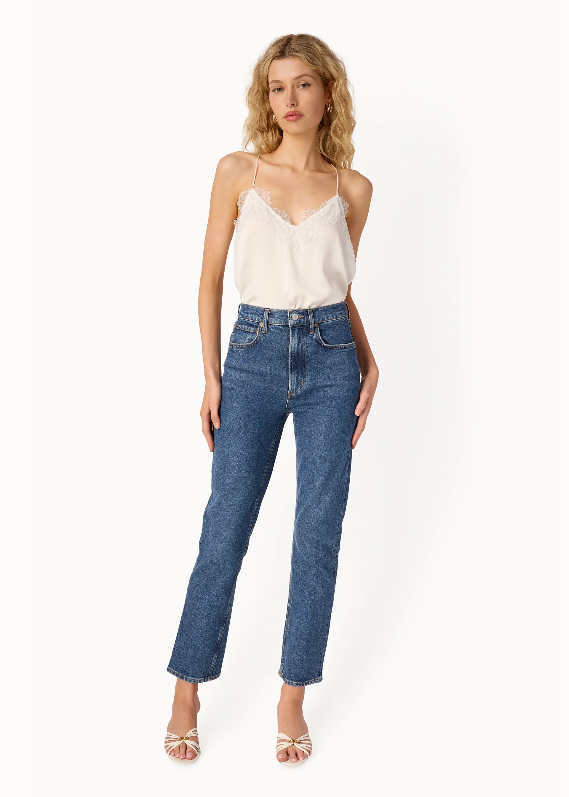 Racer Charmeuse Camisole White 4 Racer Charmeuse Camisole White