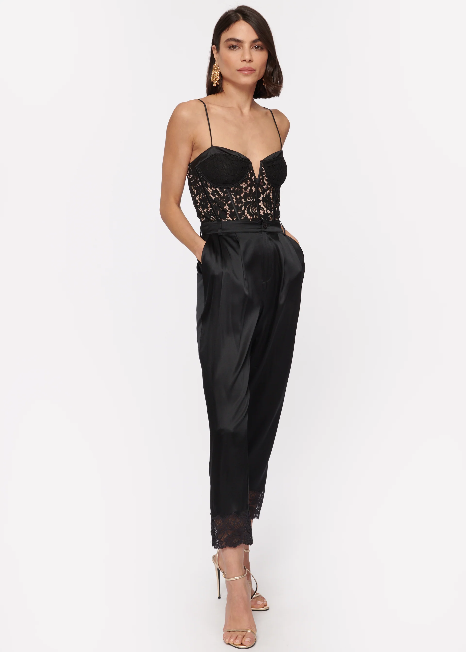 Anne Corded Lace Bodysuit Black 5 Anne Corded Lace Bodysuit Black