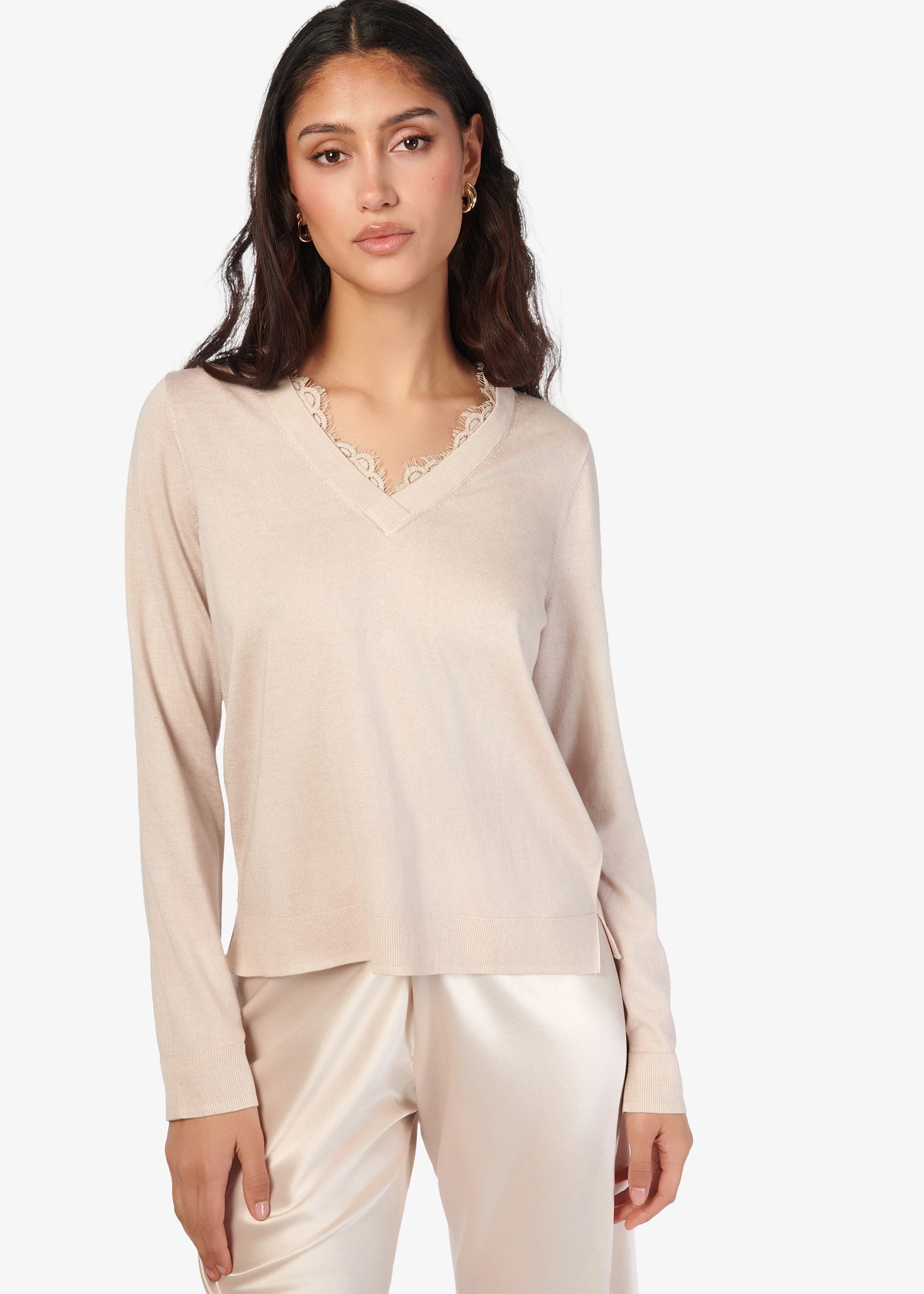 Edwina Silk Cashmere Sweater Oat