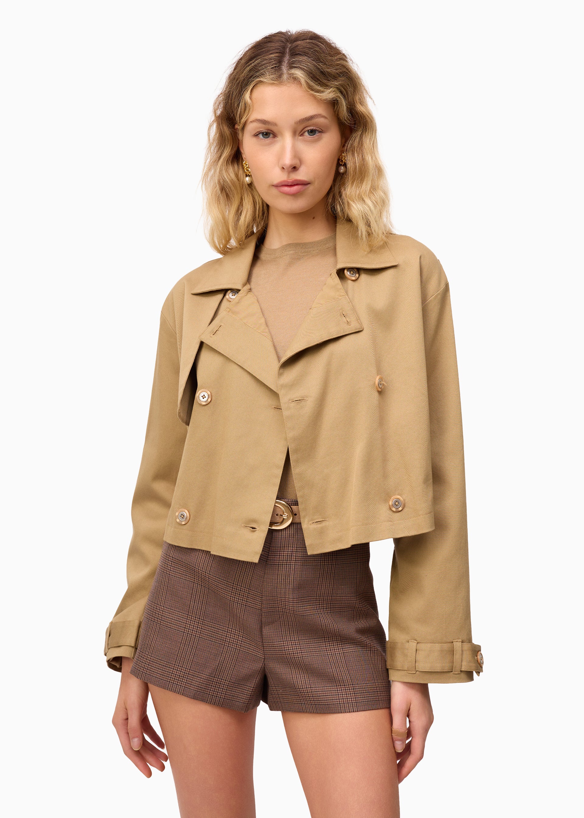 Evans Cropped Trench Miso