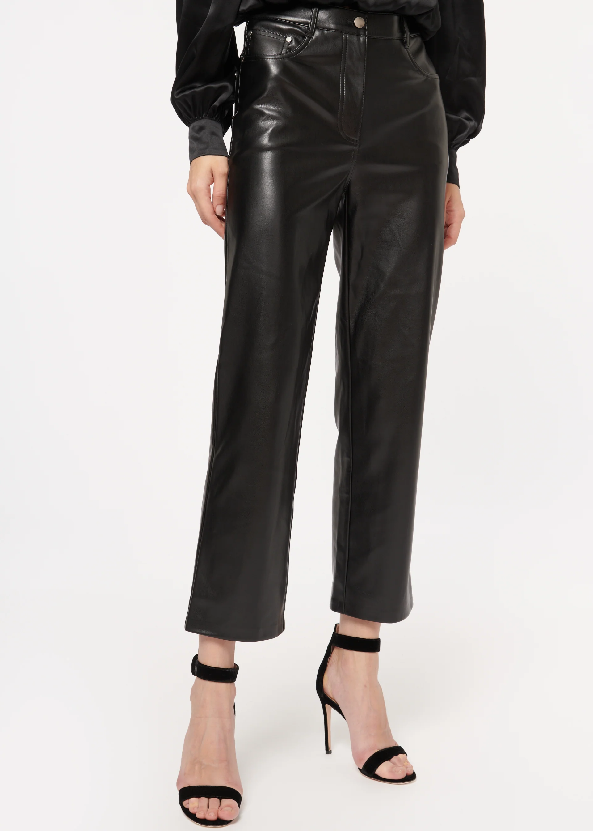 Hanie Vegan Leather Pant Black