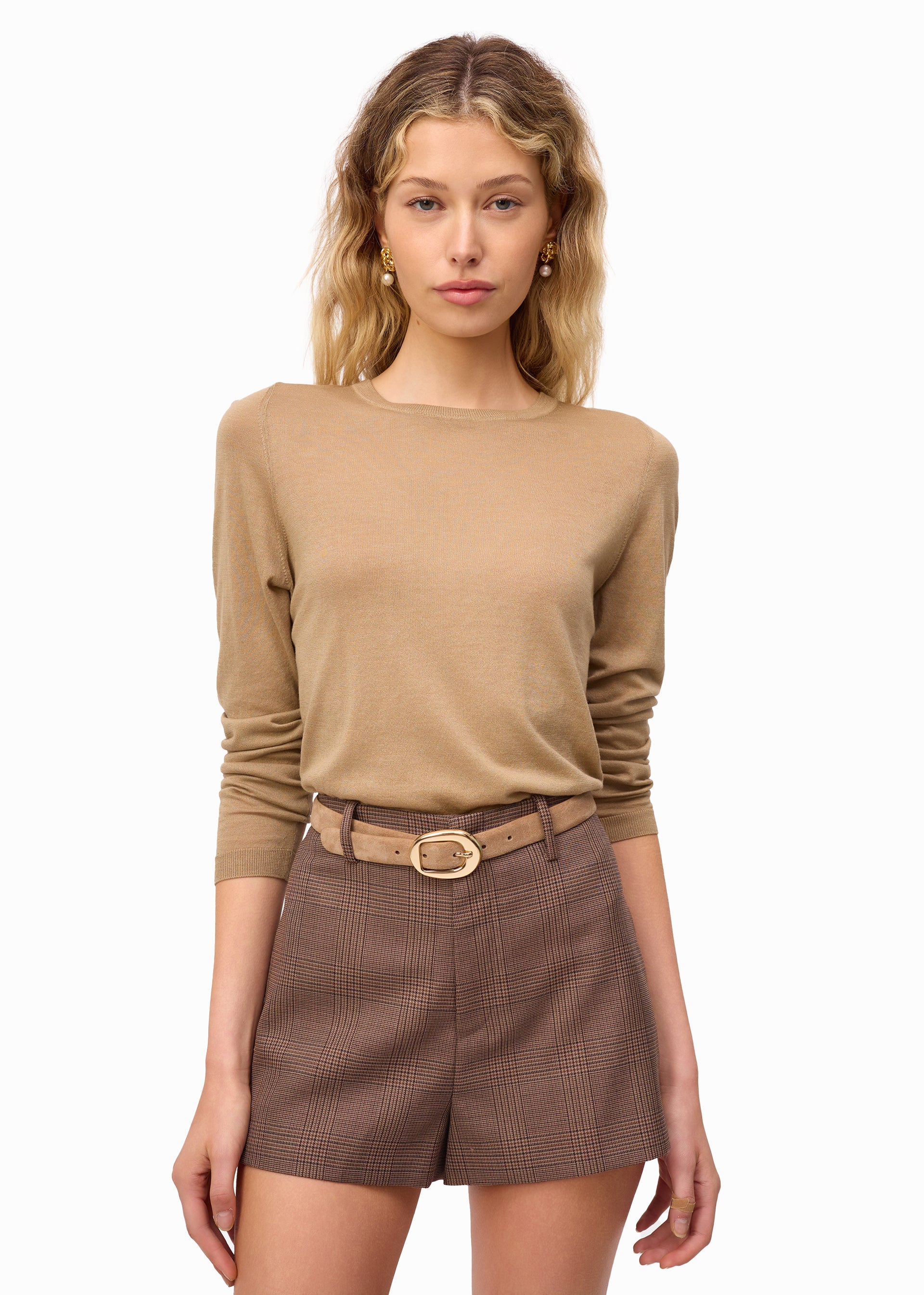 Jolie Plaid Short Fawn Plaid 3 Jolie Plaid Short Fawn Plaid