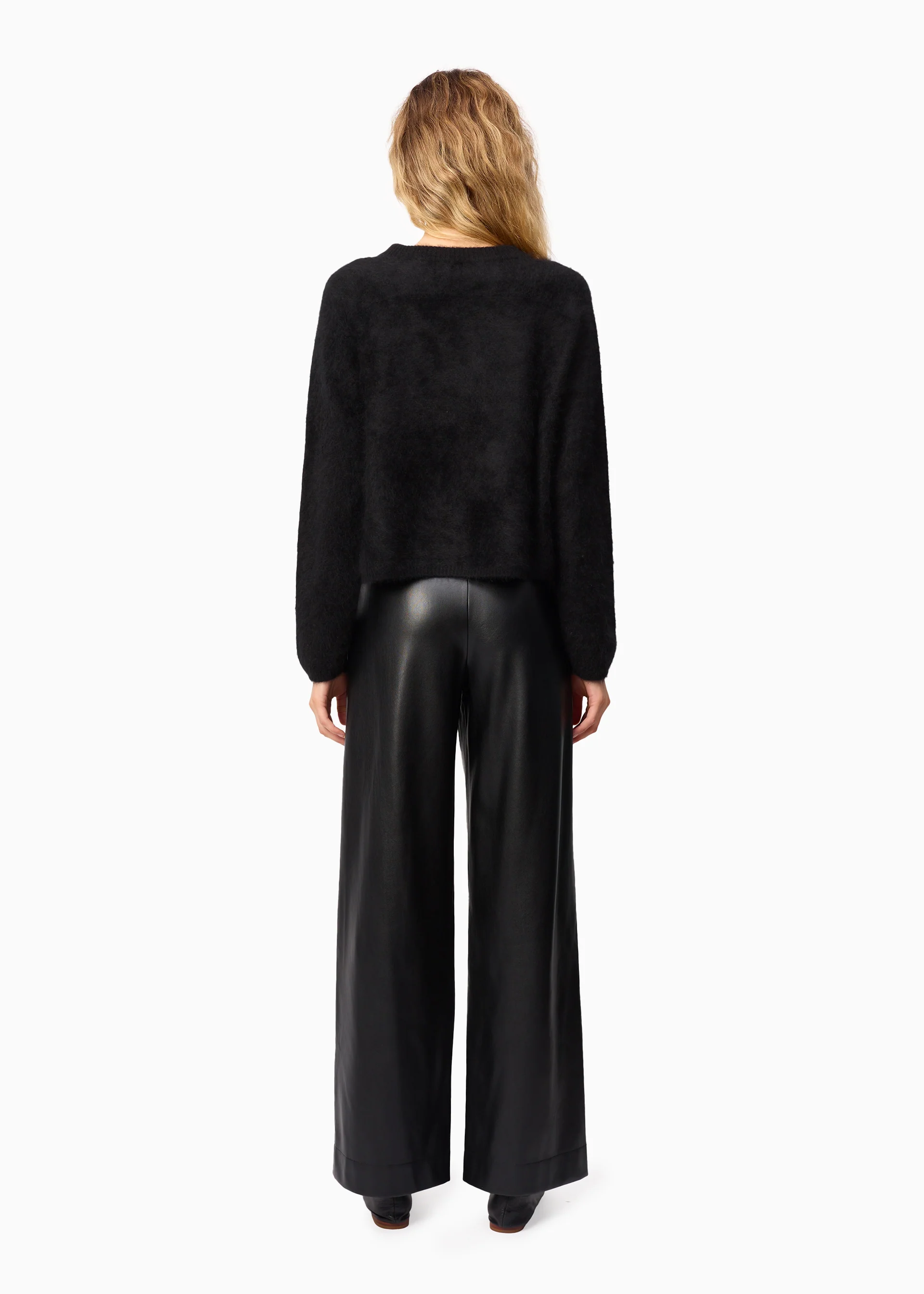 Andorra High Rise Vegan Leather Pant Black 5 Andorra High Rise Vegan Leather Pant Black