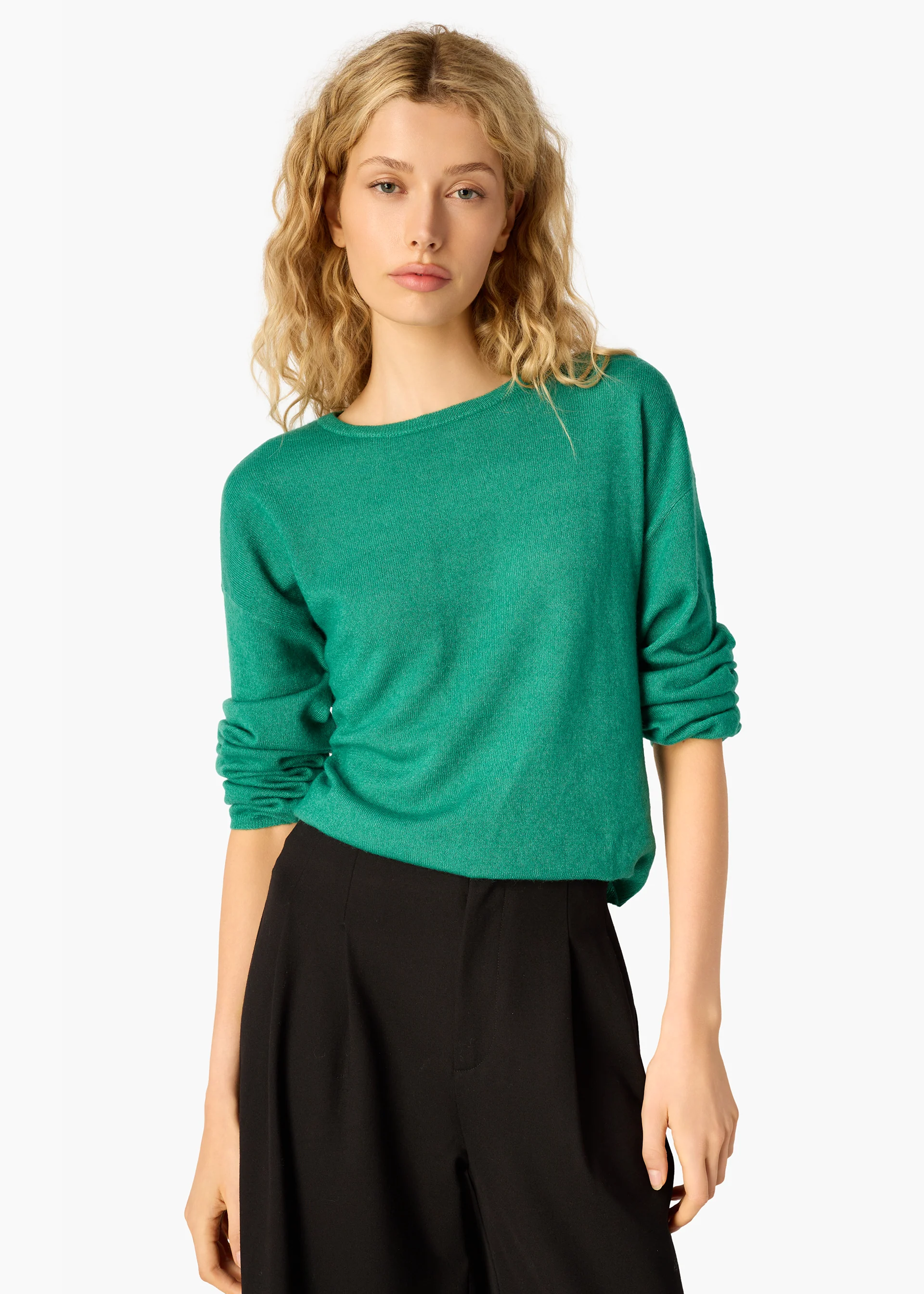 Leith Wool Cashmere Blend Sweater Verdant