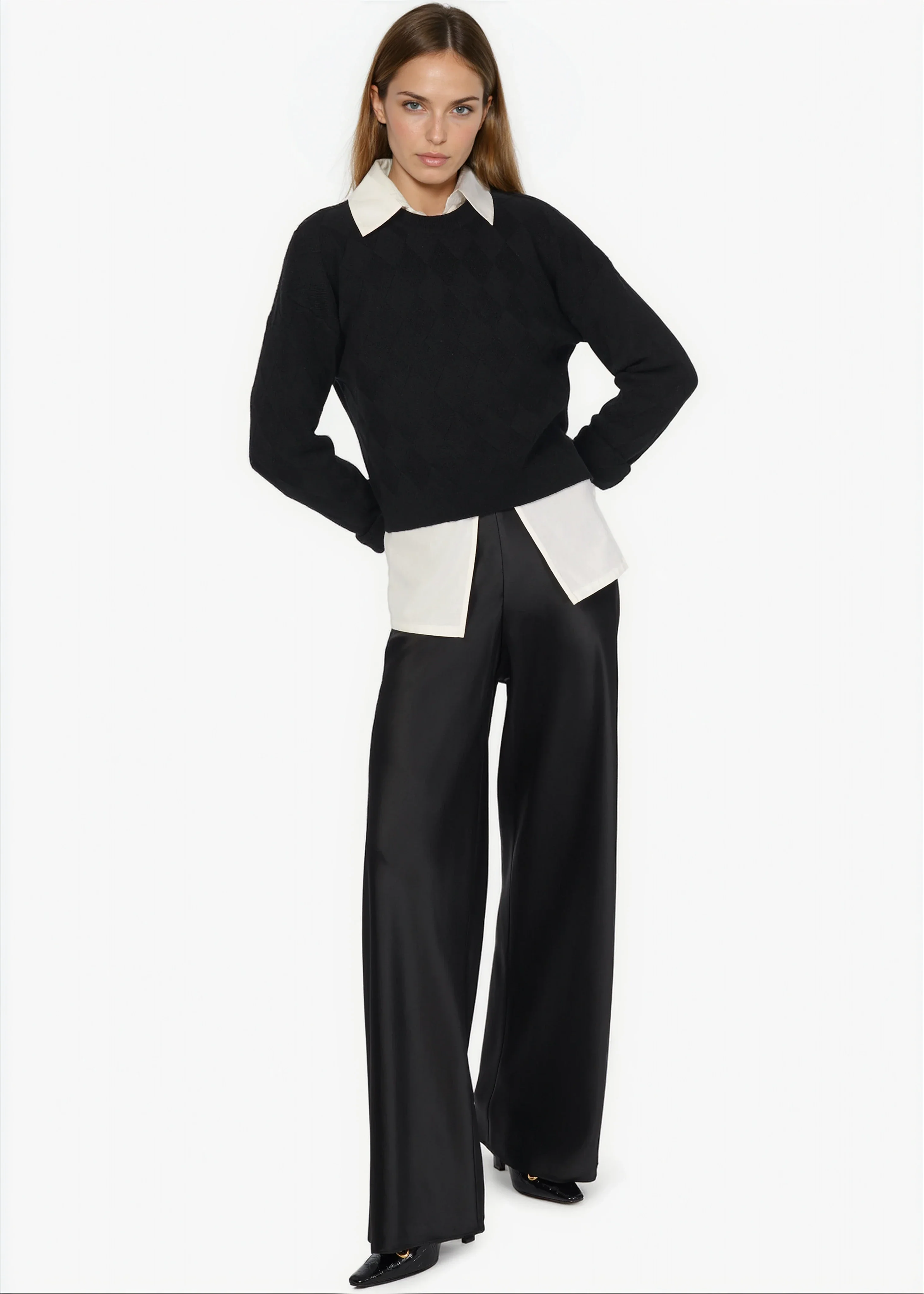 Neva Cotton Cashmere Sweater Black 3 Neva Cotton Cashmere Sweater Black