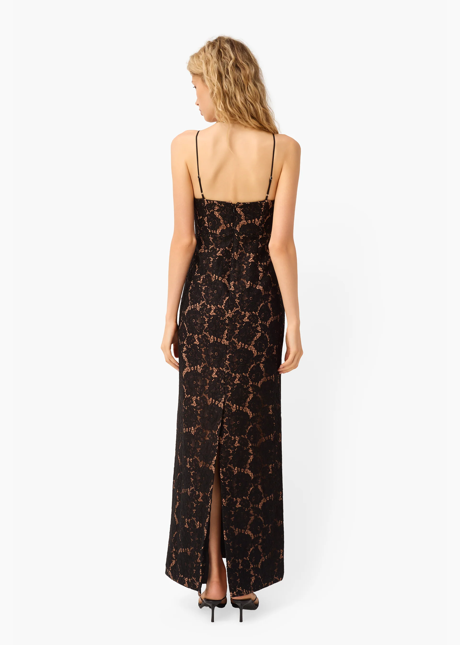 Rosaria Lace Gown Black