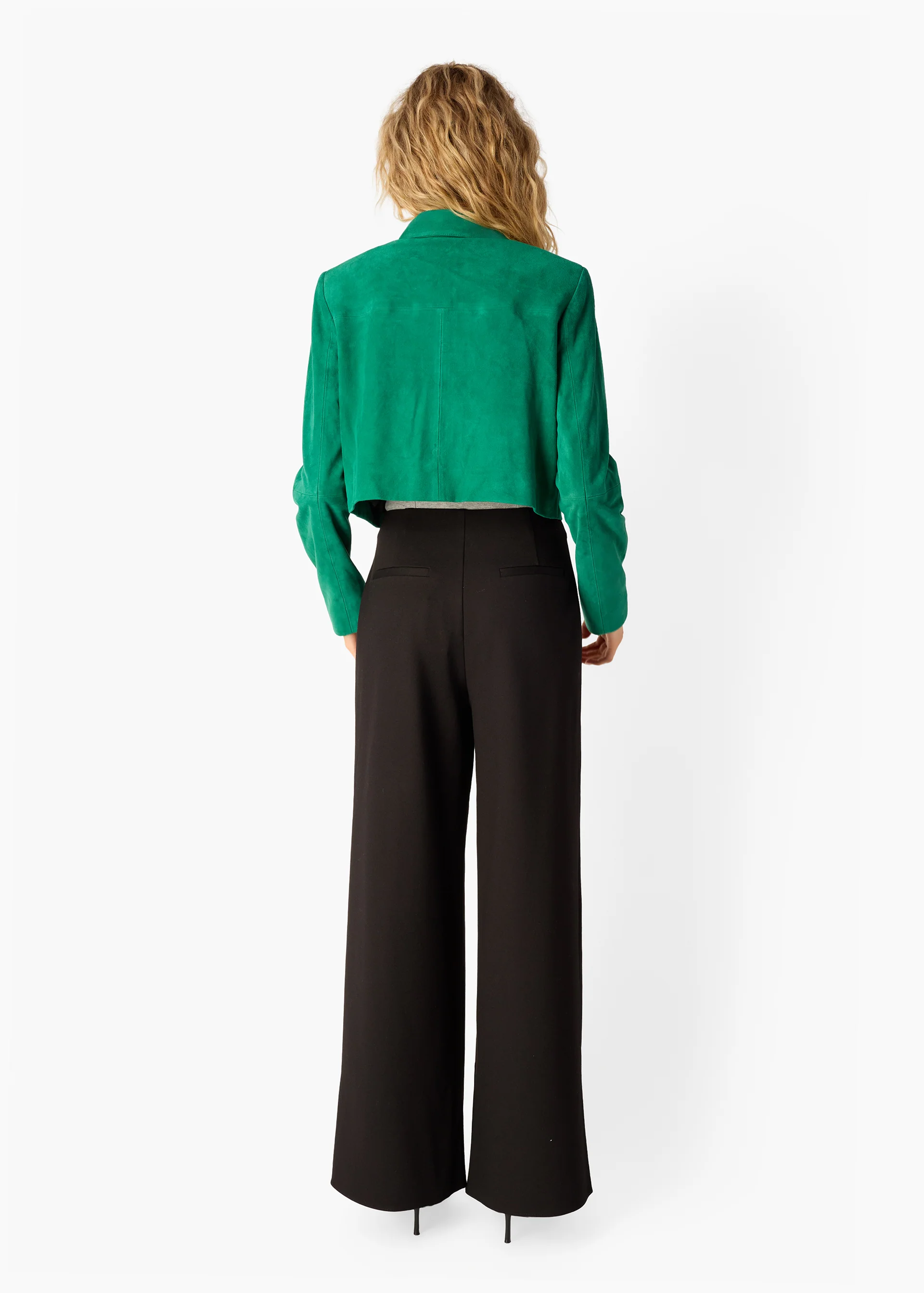 Sullivan Suede Cropped Jacket Verdant 4 Sullivan Suede Cropped Jacket Verdant