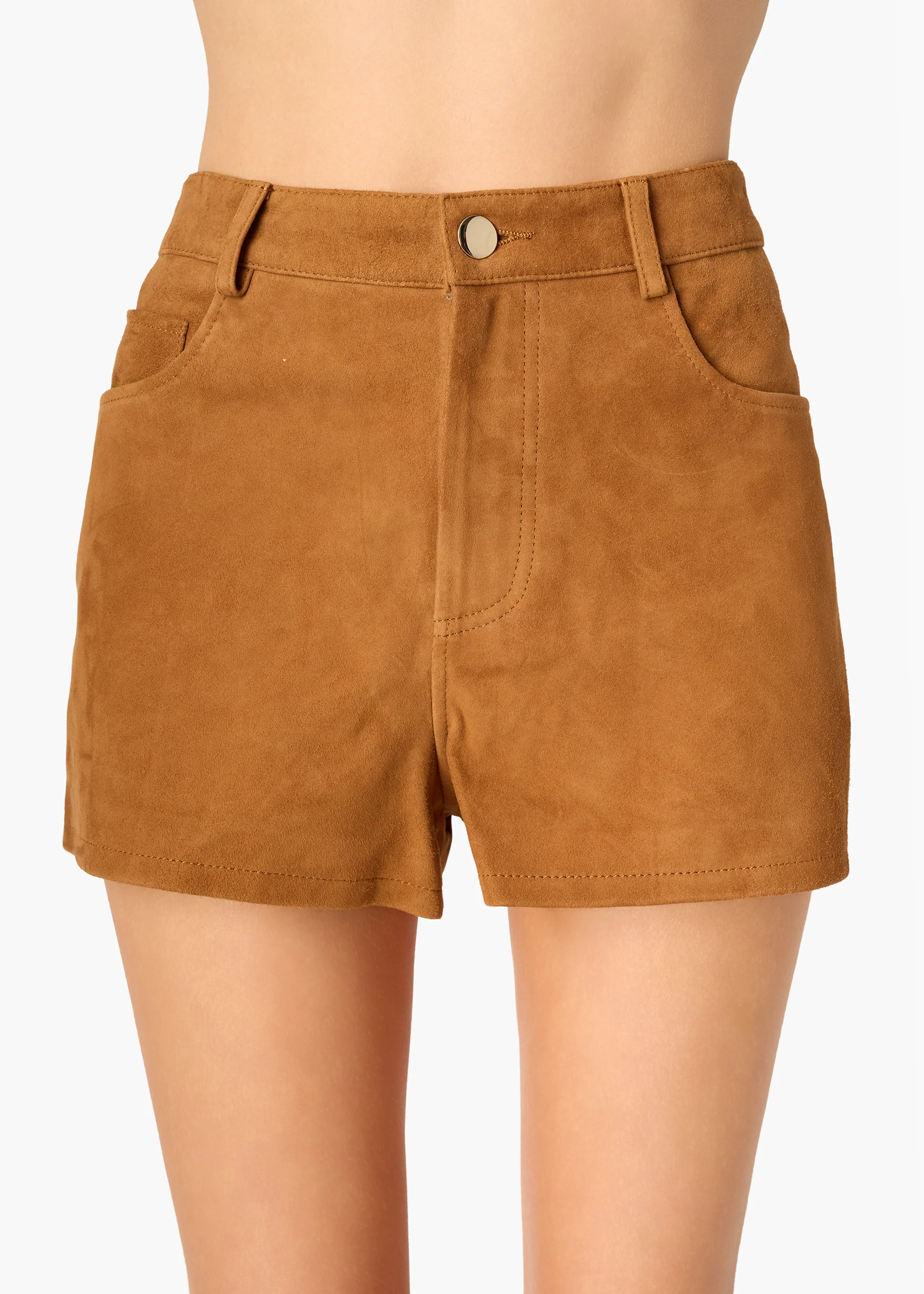 Travis Suede Short Cognac
