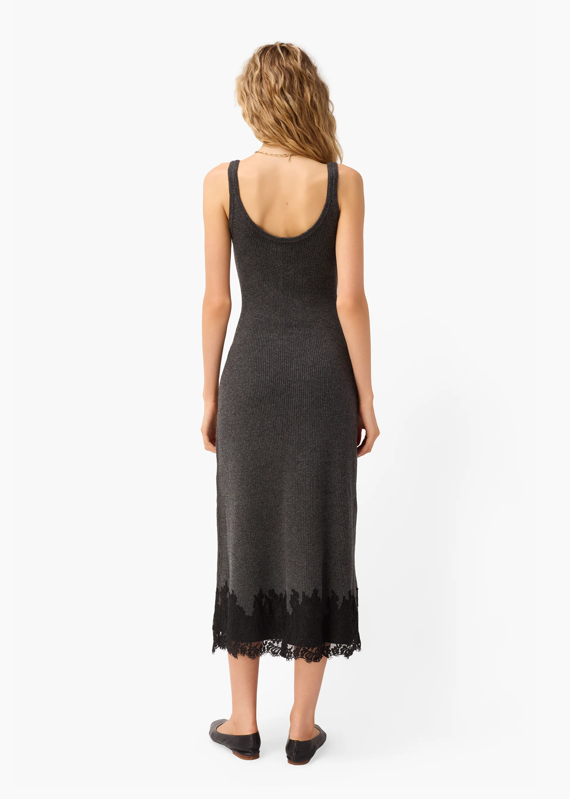Una Knit Midi Dress Carbon
