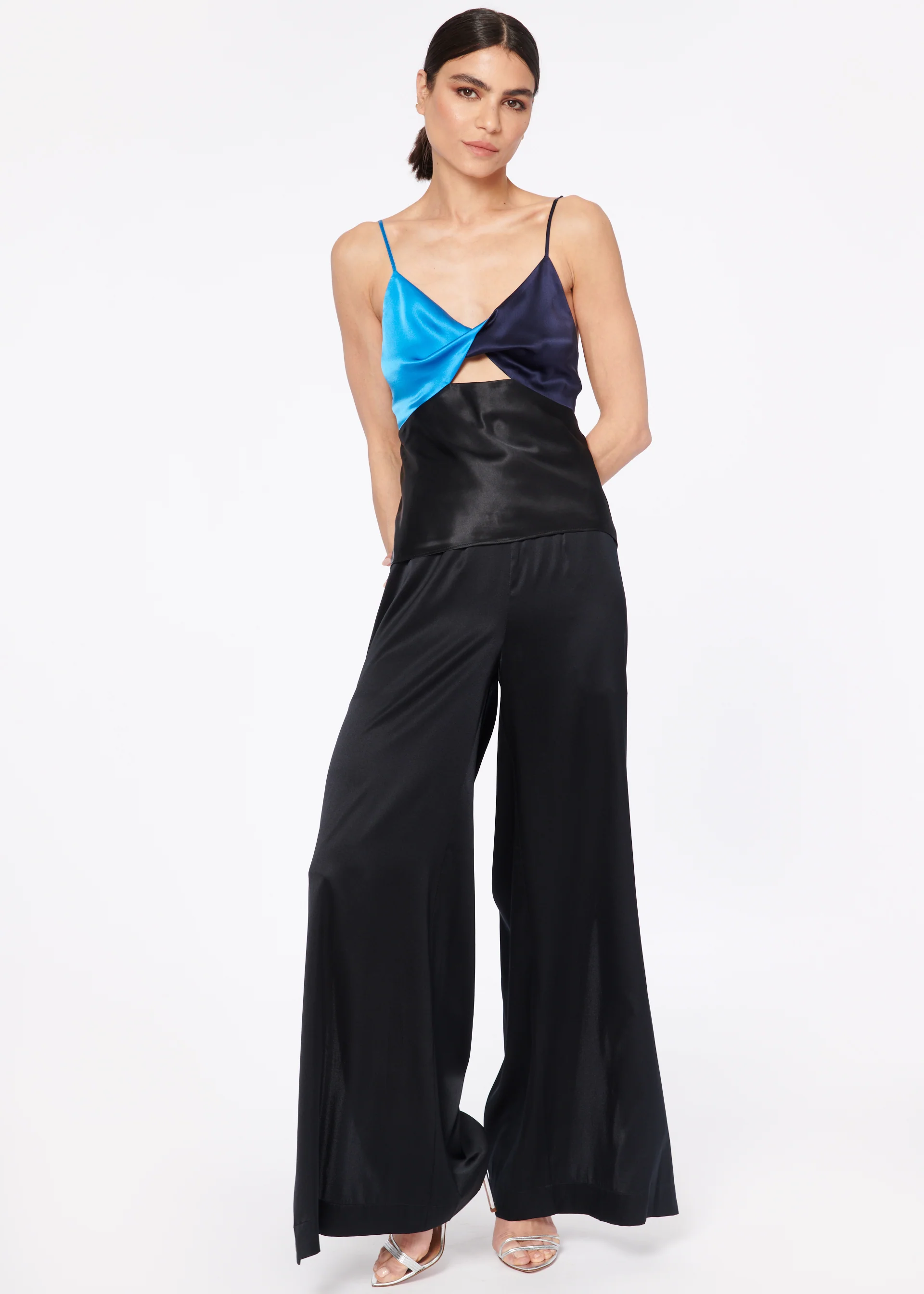 Edith Cami Blue Colorblock