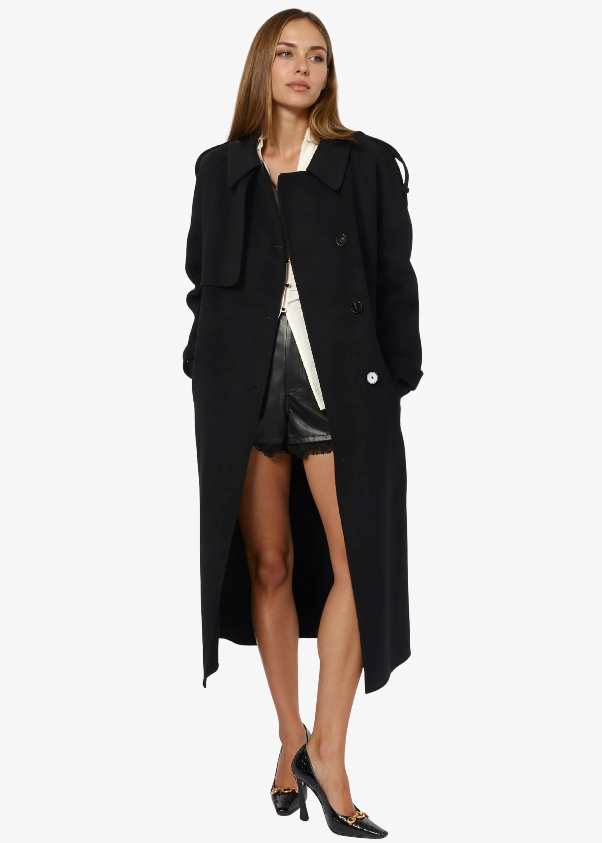 Yennifer Trench Coat Black