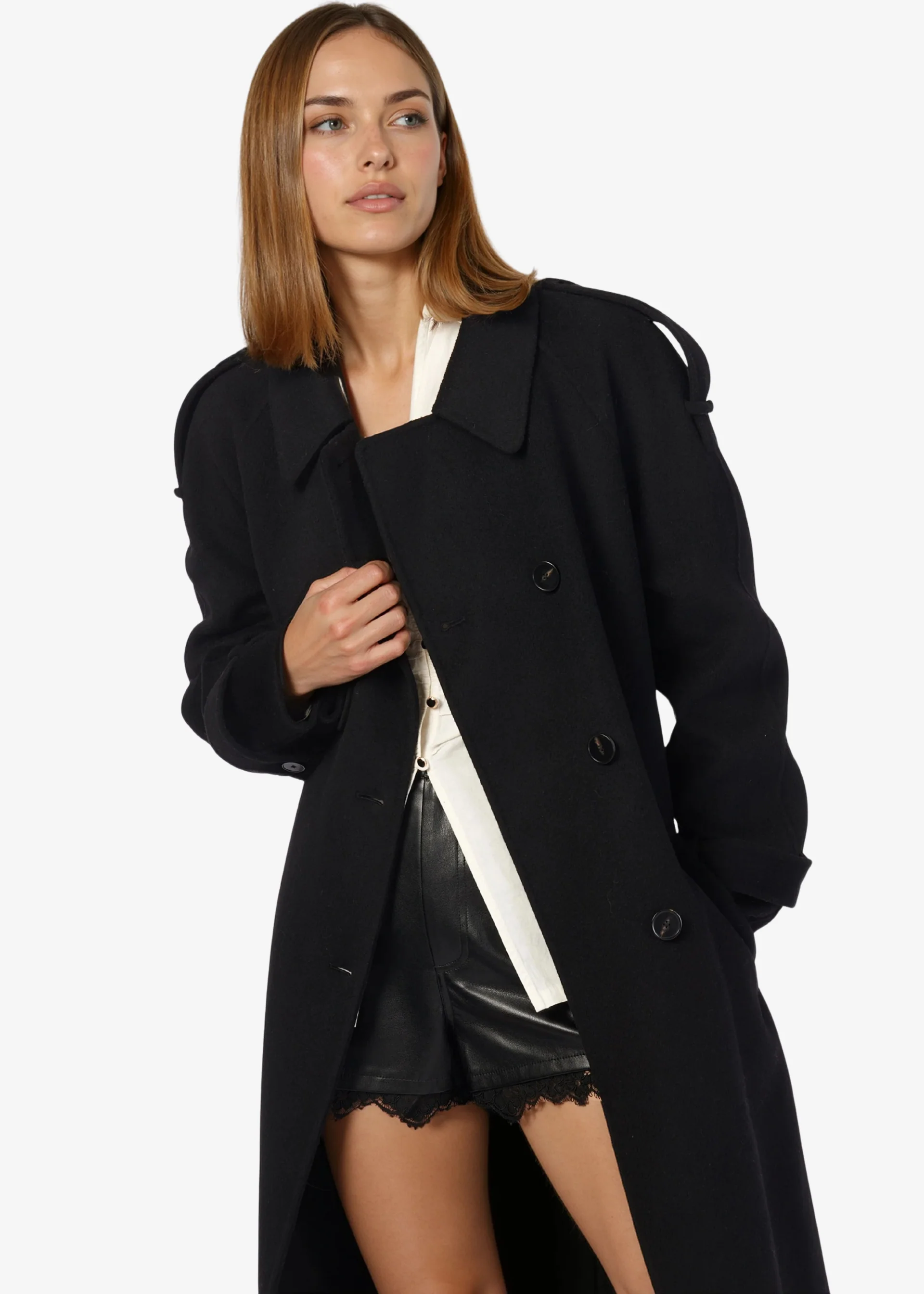 Yennifer Trench Coat Black 4 Yennifer Trench Coat Black
