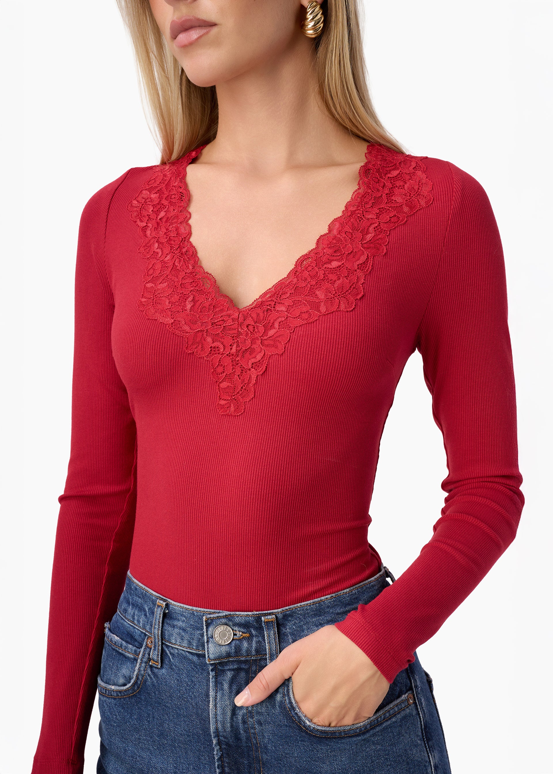 Rooney Rib Knit Top Poppy 3 Rooney Rib Knit Top Poppy