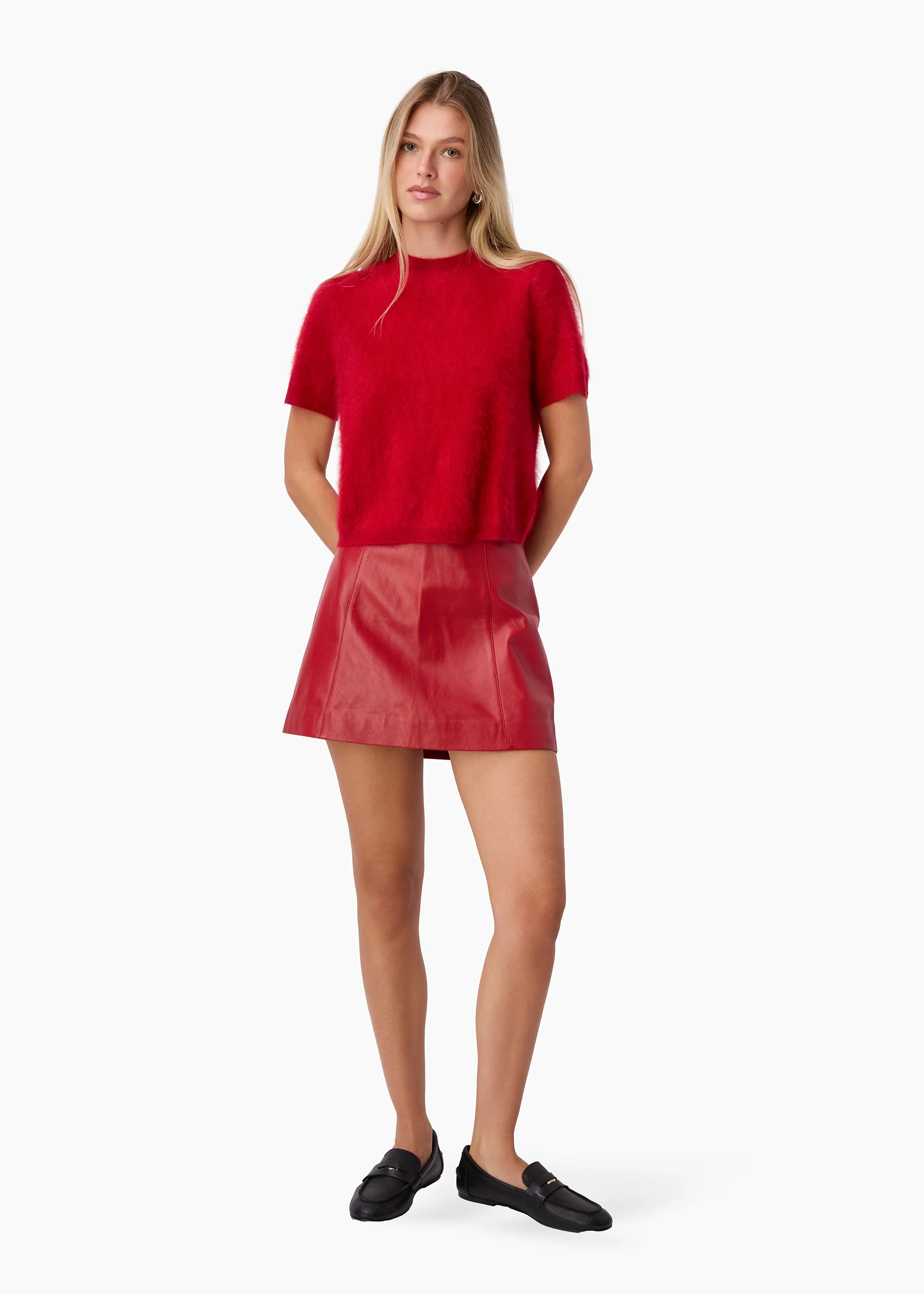 Cillian Genuine Leather Mini Skirt Poppy 3 Cillian Genuine Leather Mini Skirt Poppy