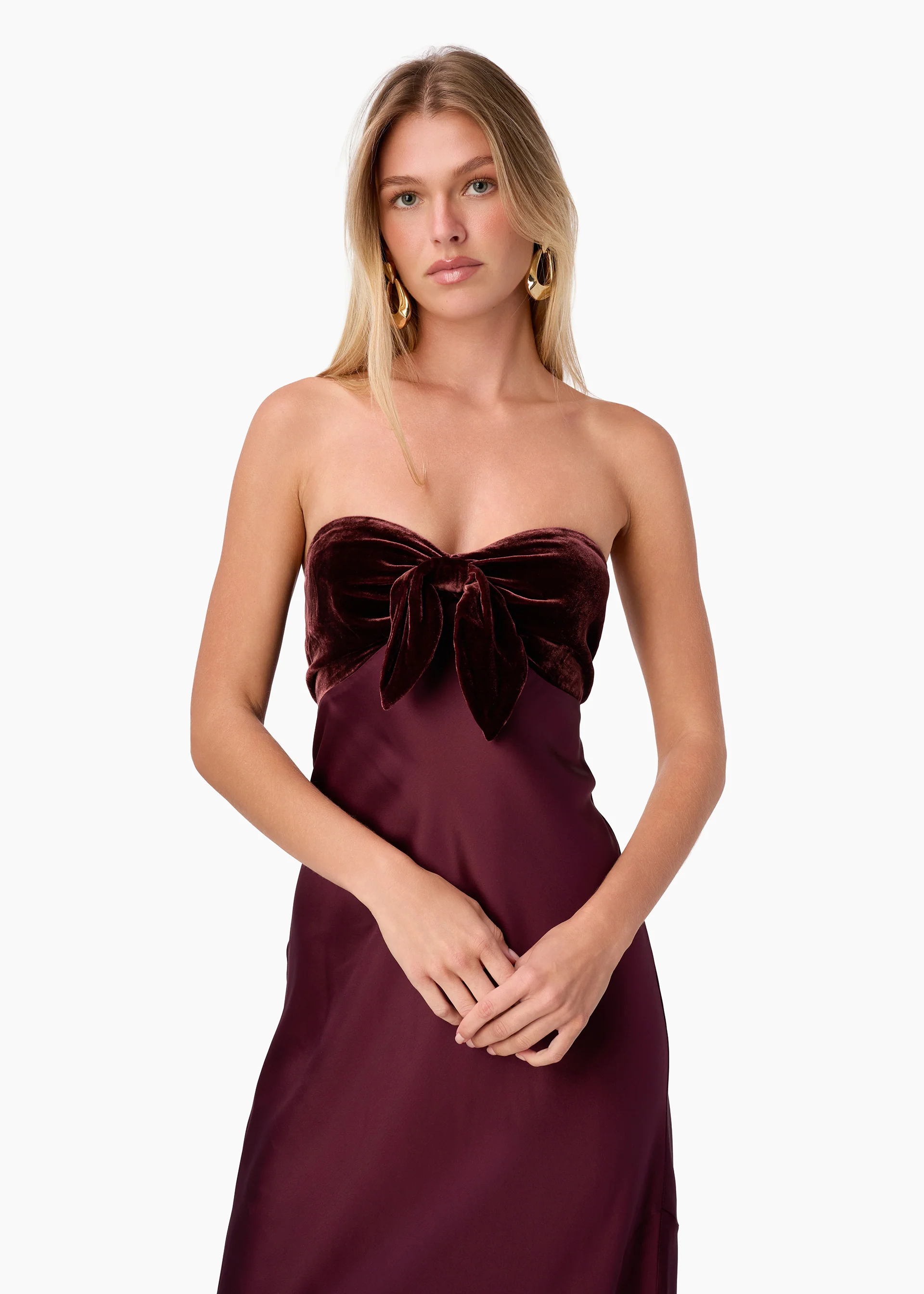 Lavinia Strapless Gown Cranberry 5 Lavinia Strapless Gown Cranberry