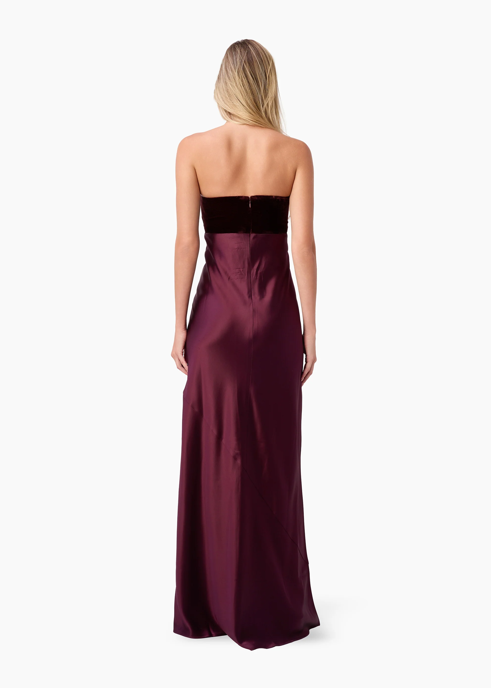 Lavinia Strapless Gown Cranberry 6 Lavinia Strapless Gown Cranberry