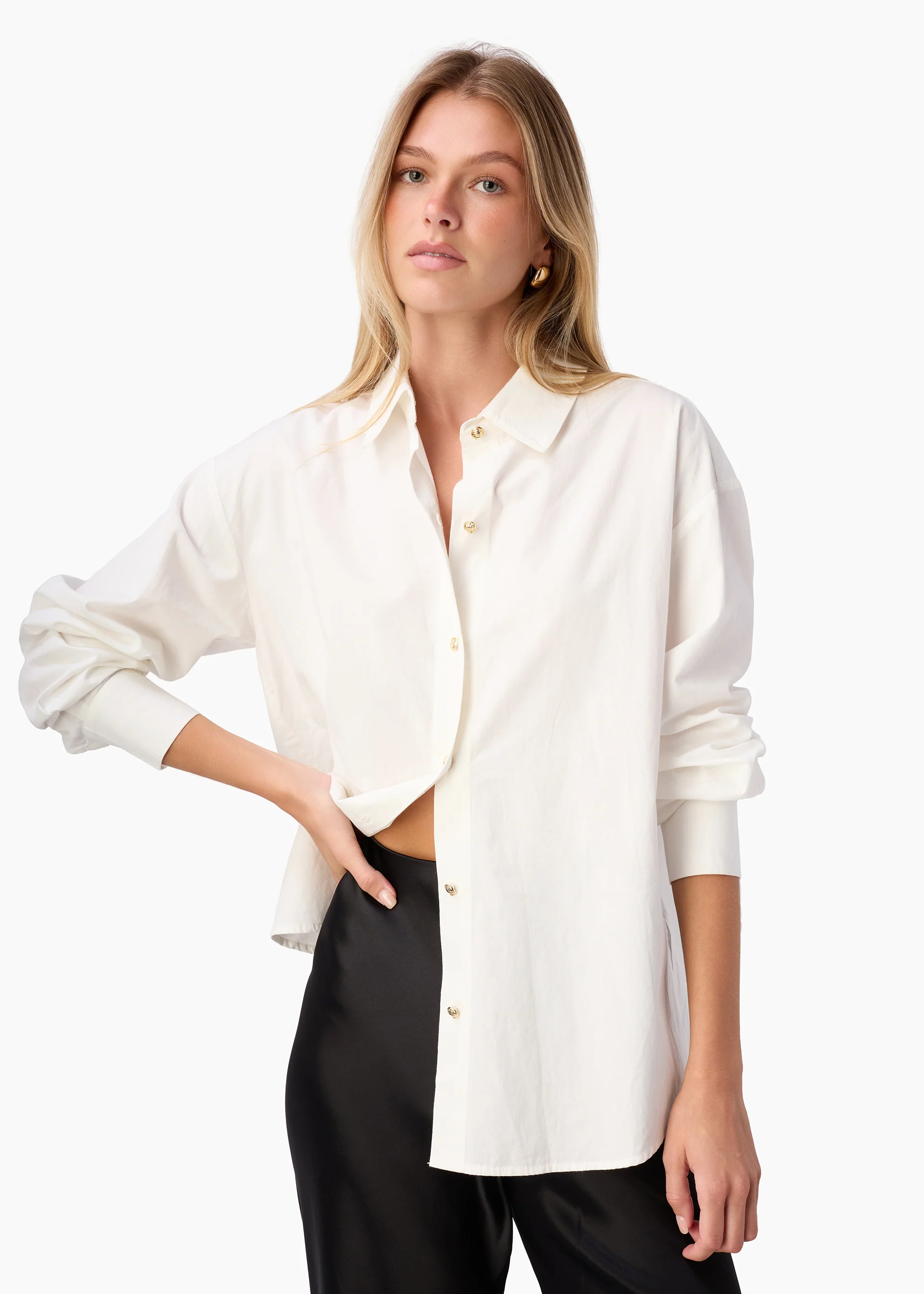 Sumayya Cotton Poplin Top White