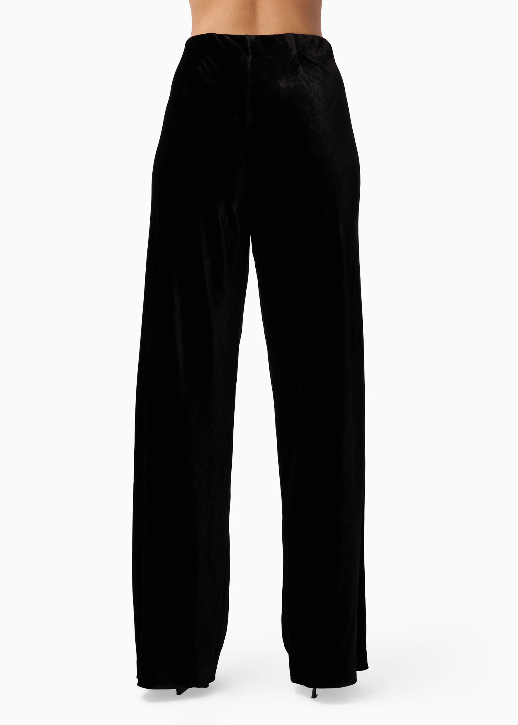 Bristol Mid Rise Velvet Pant Black