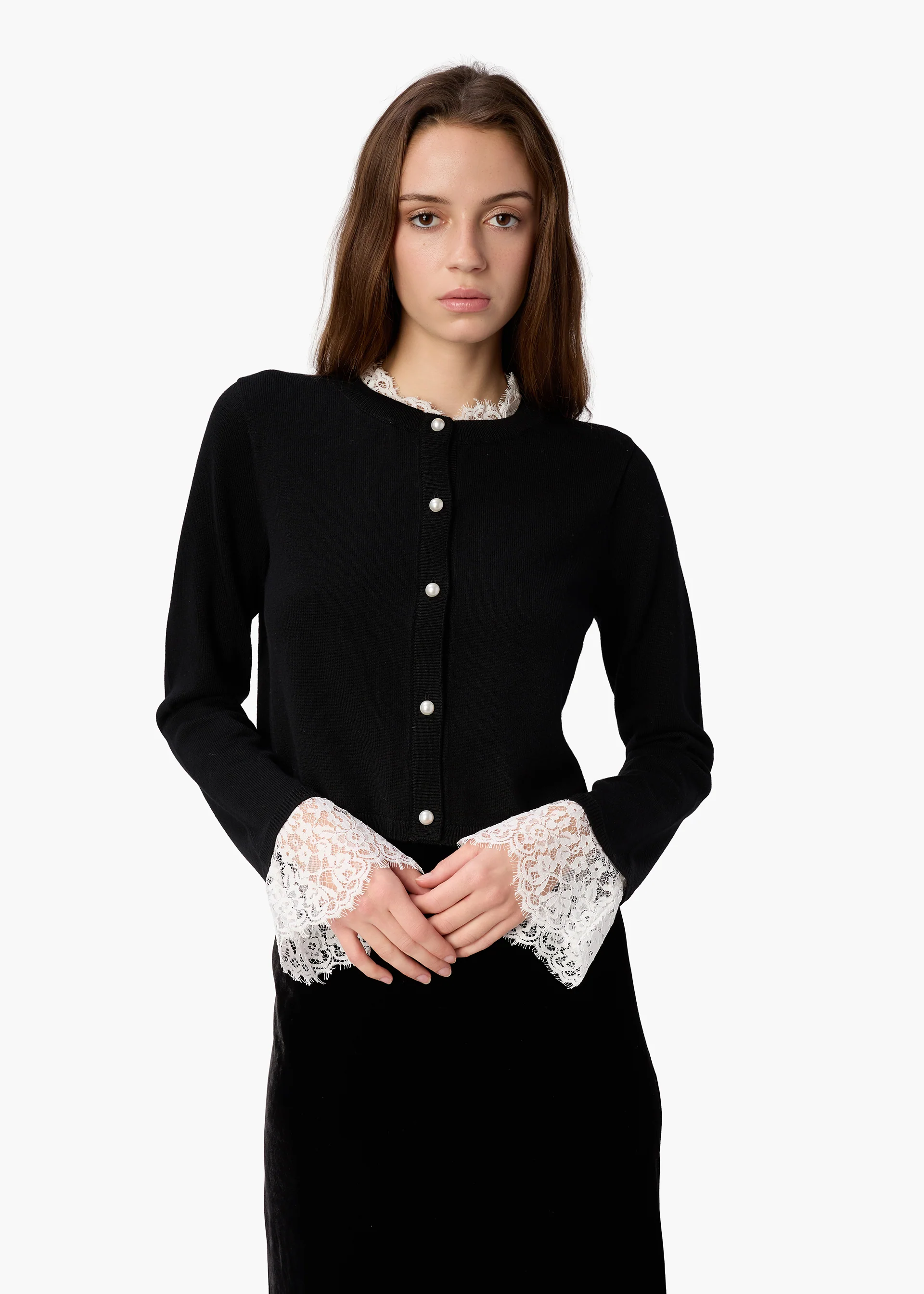 Eliana Cardigan Black/White