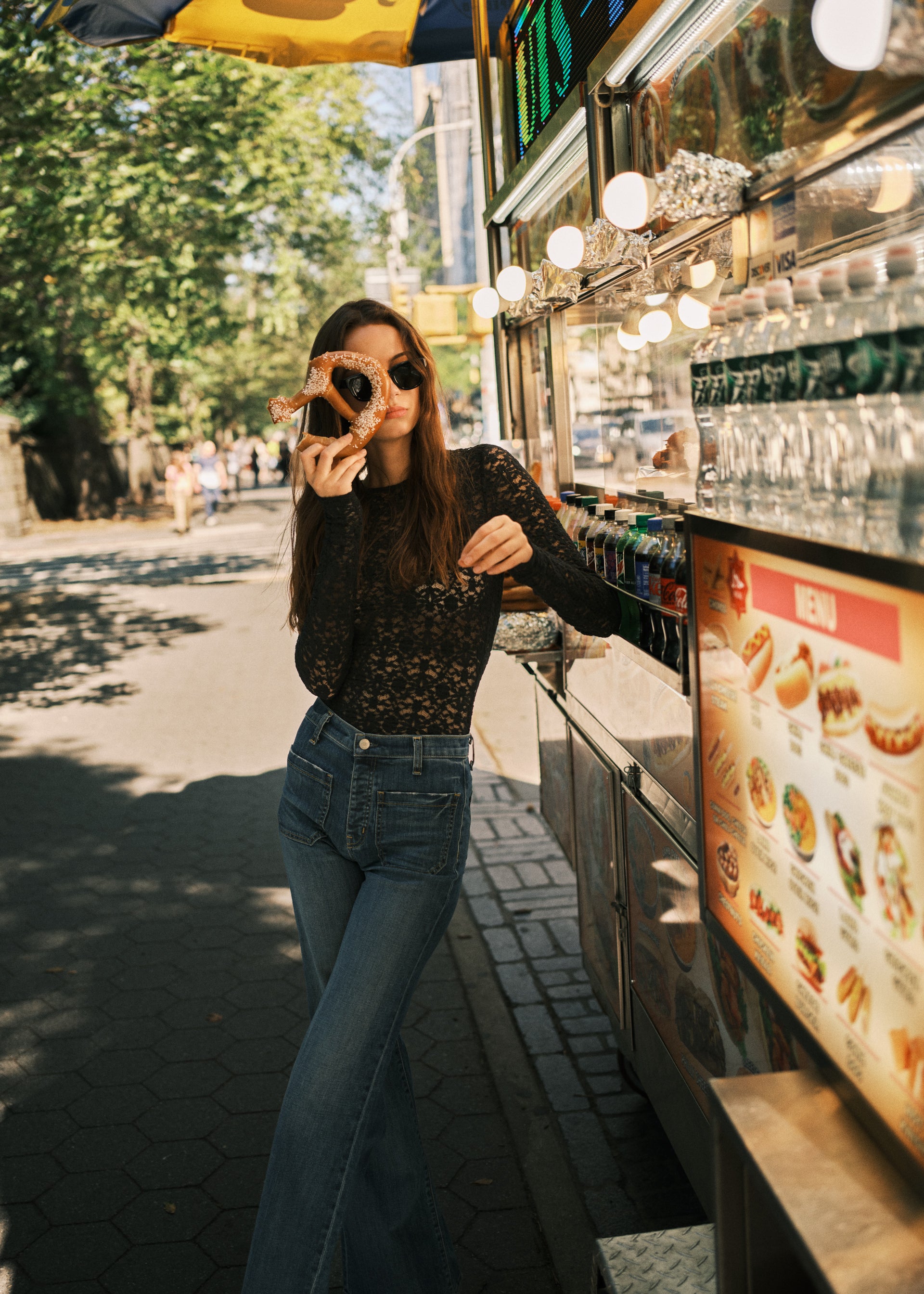 Meli Stretch Lace Top Black