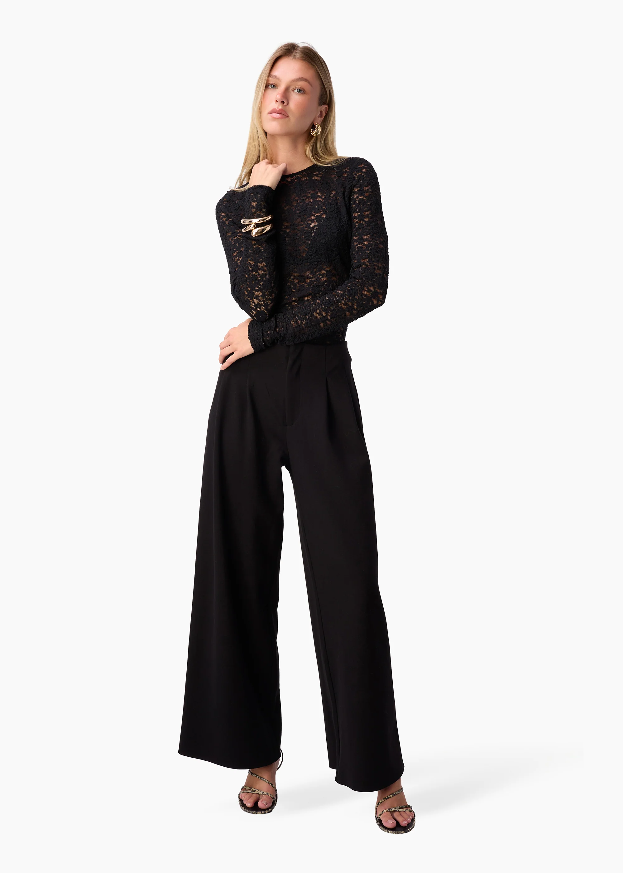 Meli Stretch Lace Top Black 4 Meli Stretch Lace Top Black