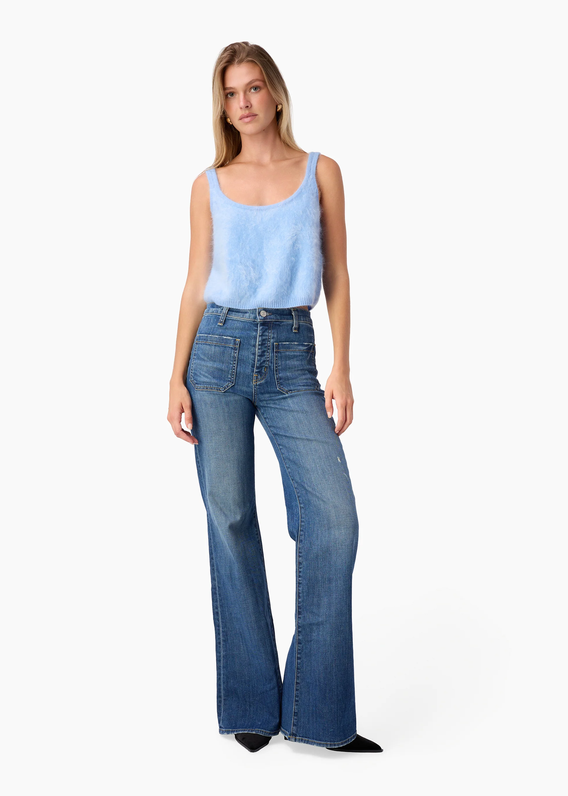 Ami Cashmere Tank Cerulean 4 Ami Cashmere Tank Cerulean