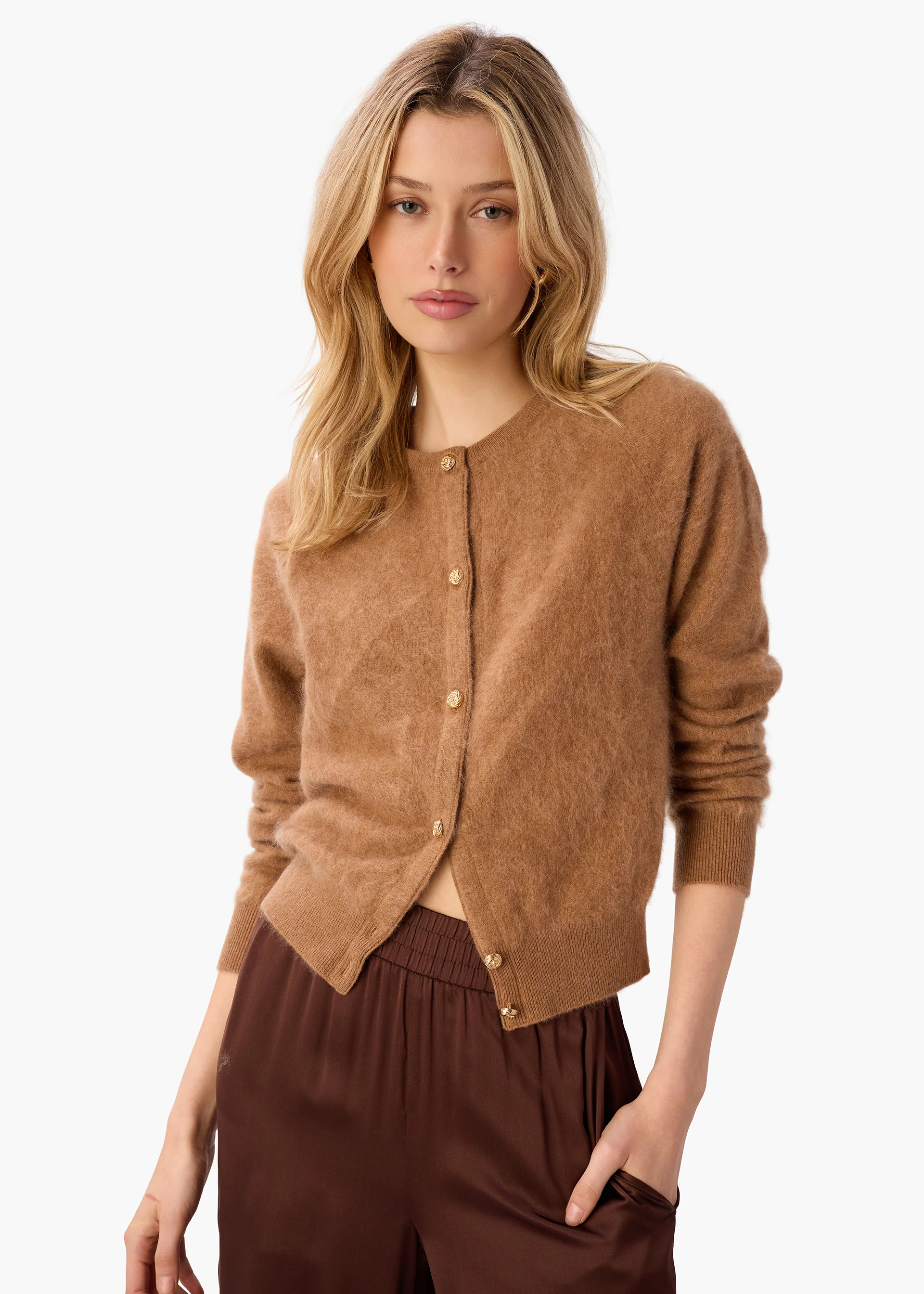 Dorian Cashmere Cardigan Caramel