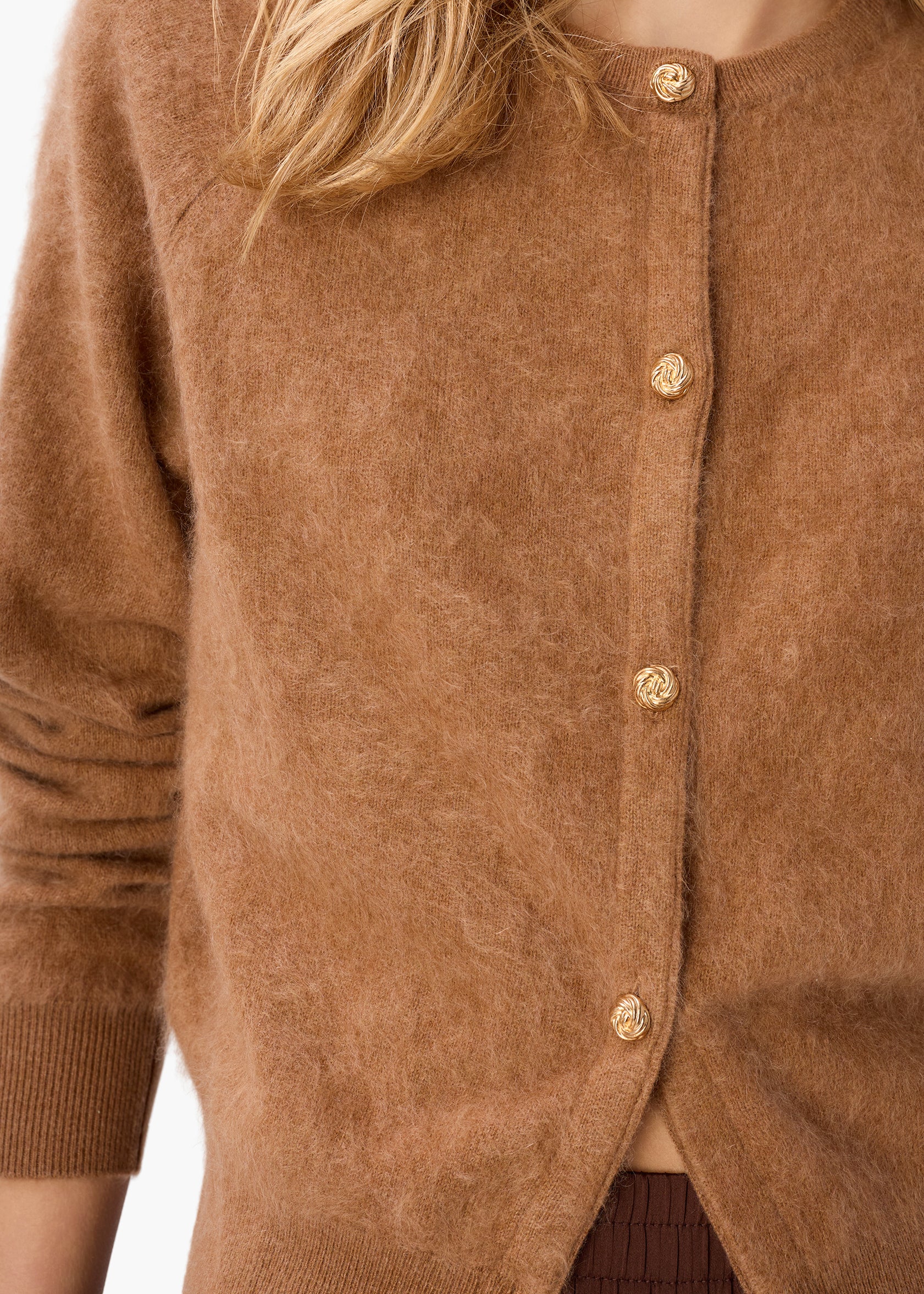 Dorian Cashmere Cardigan Caramel