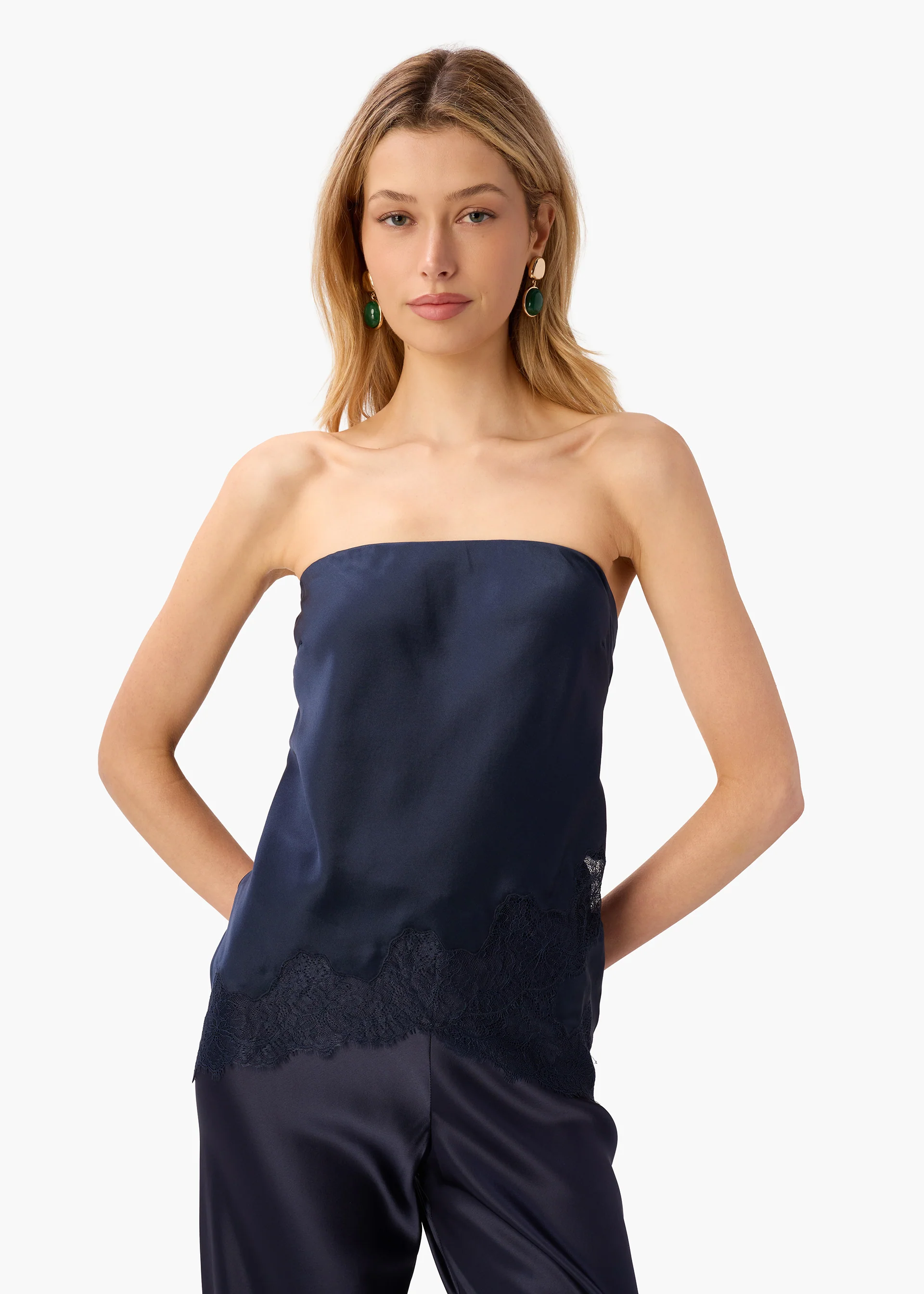 Odessa Strapless Camisole Dark Wash