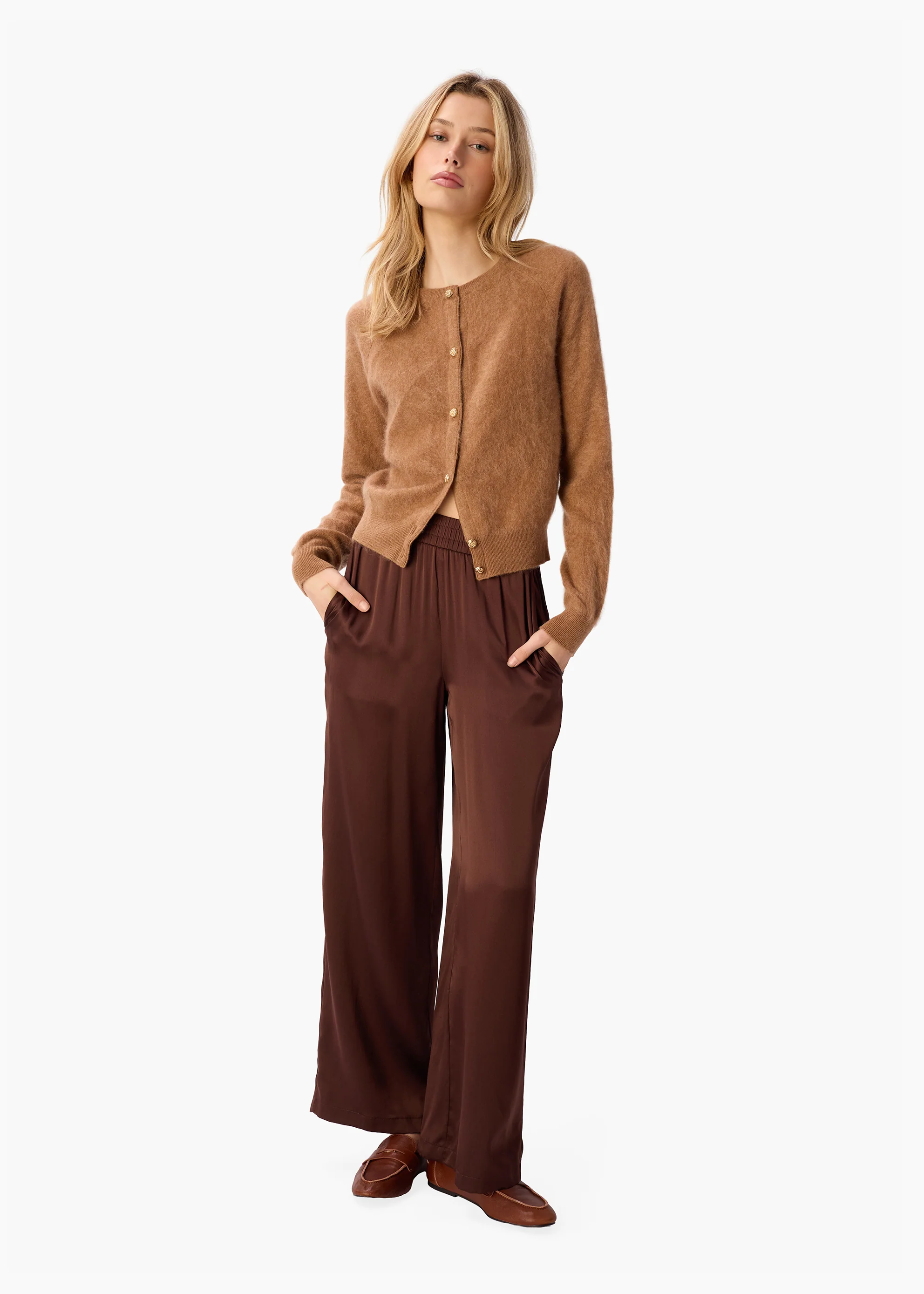 Bleecker Silk Pant Chocolate 5 Bleecker Silk Pant Chocolate