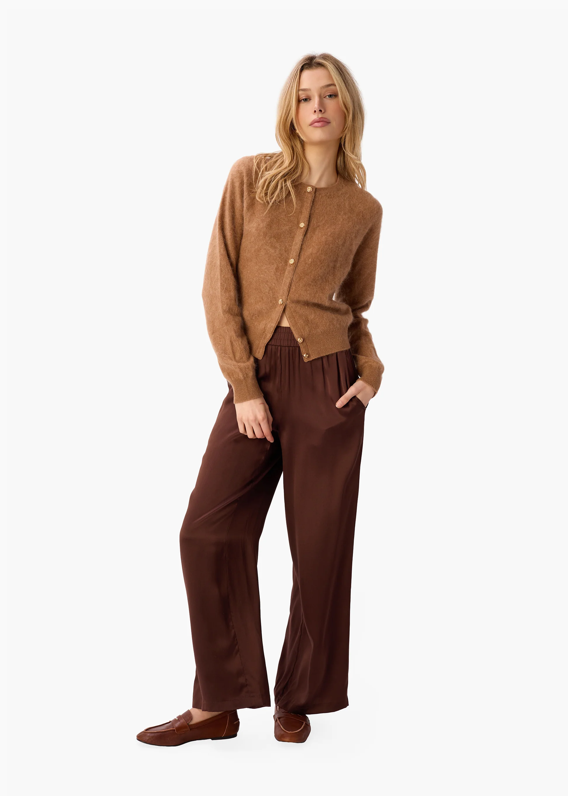 Bleecker Silk Pant Chocolate 6 Bleecker Silk Pant Chocolate