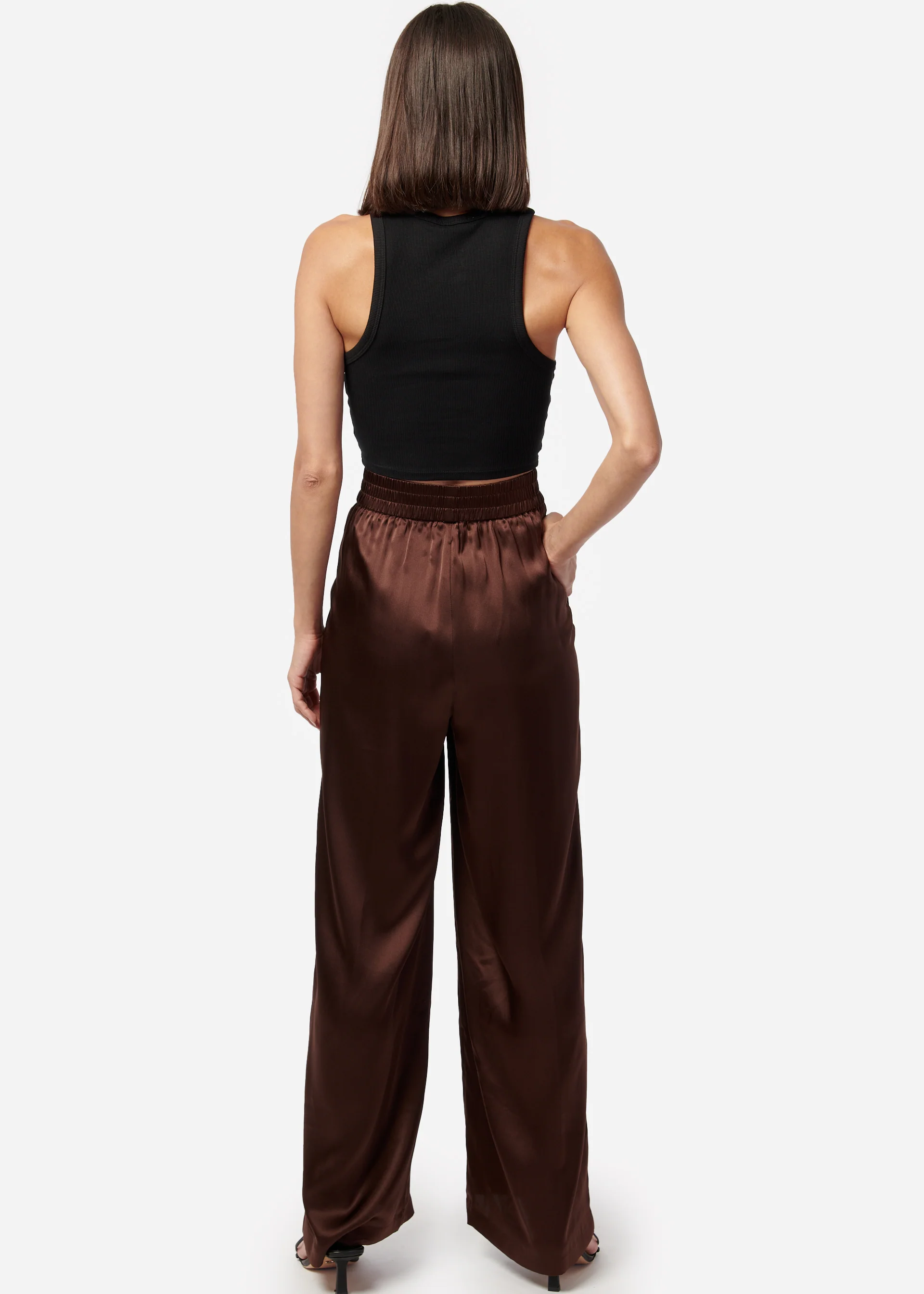 Bleecker Silk Pant Chocolate 7 Bleecker Silk Pant Chocolate
