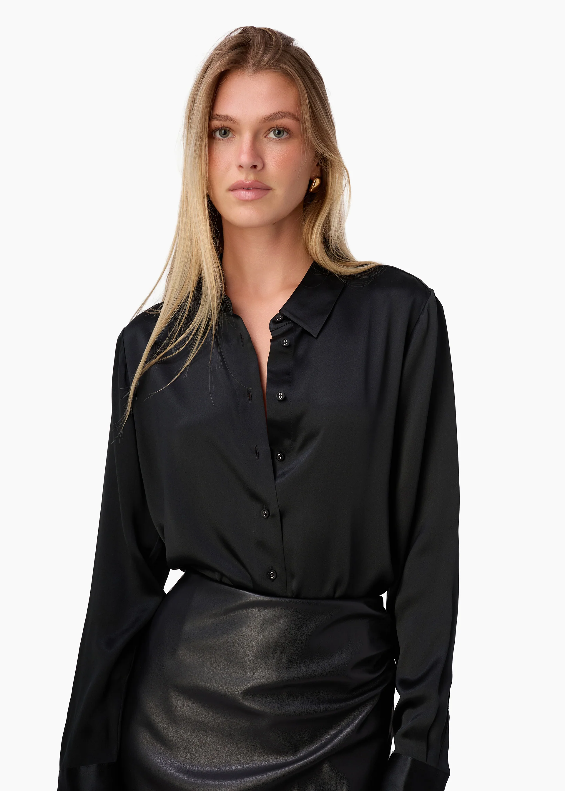 Crosby Silk Blouse Black