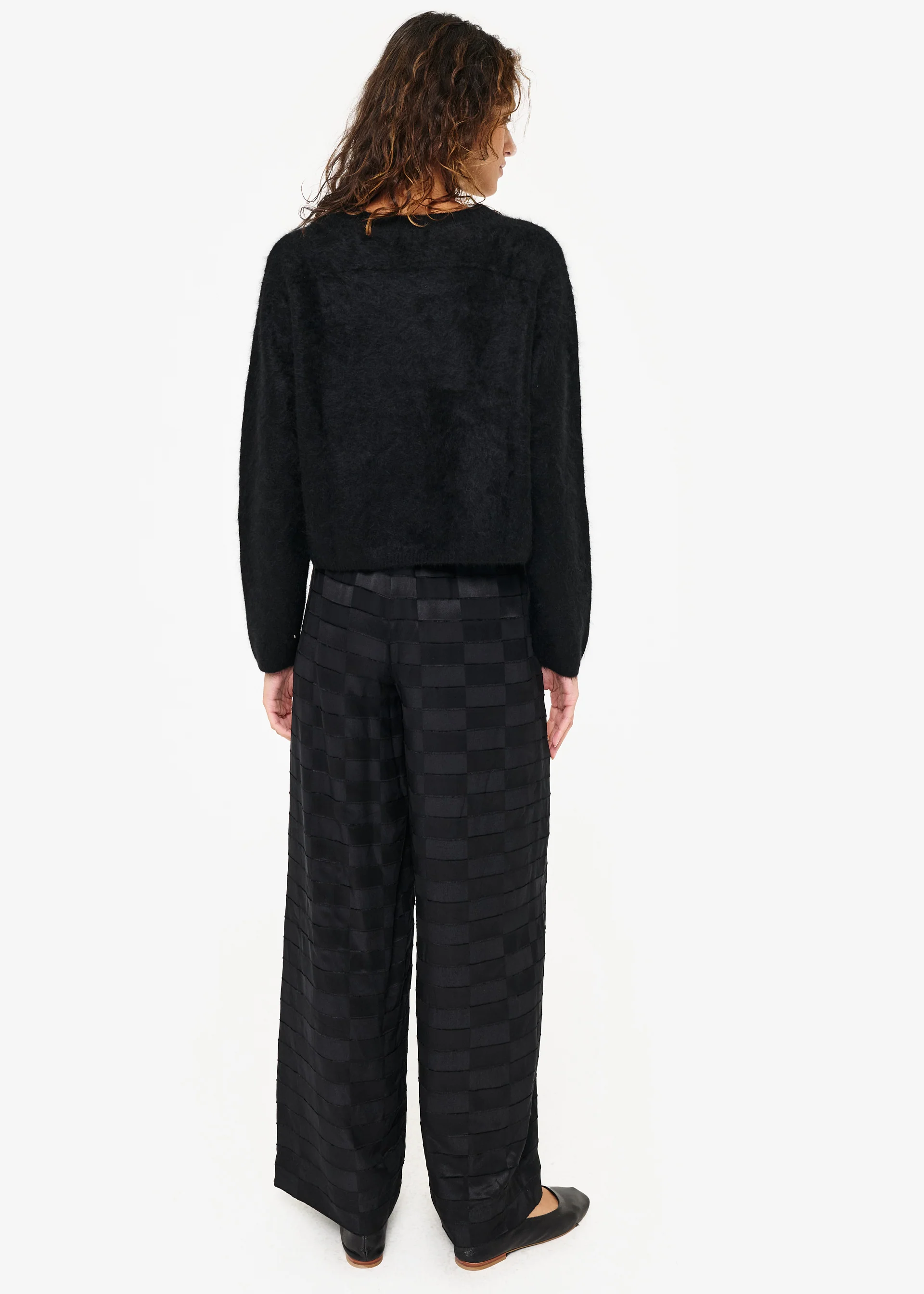 Medina Burnout Wide Leg Pant Black 4 Medina Burnout Wide Leg Pant Black