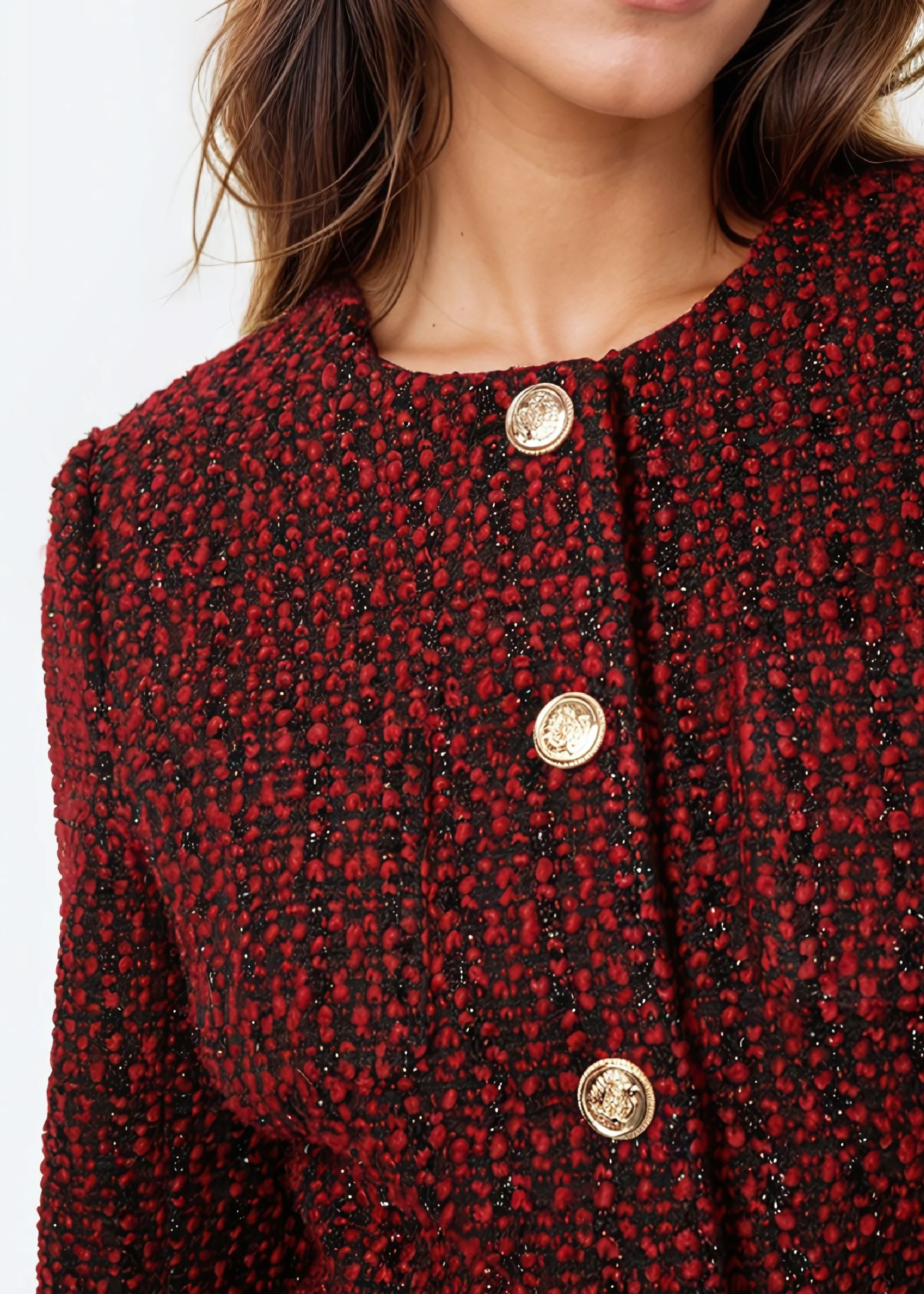 Wrenley Metallic Tweed Jacket Red Tweed 3 Wrenley Metallic Tweed Jacket Red Tweed