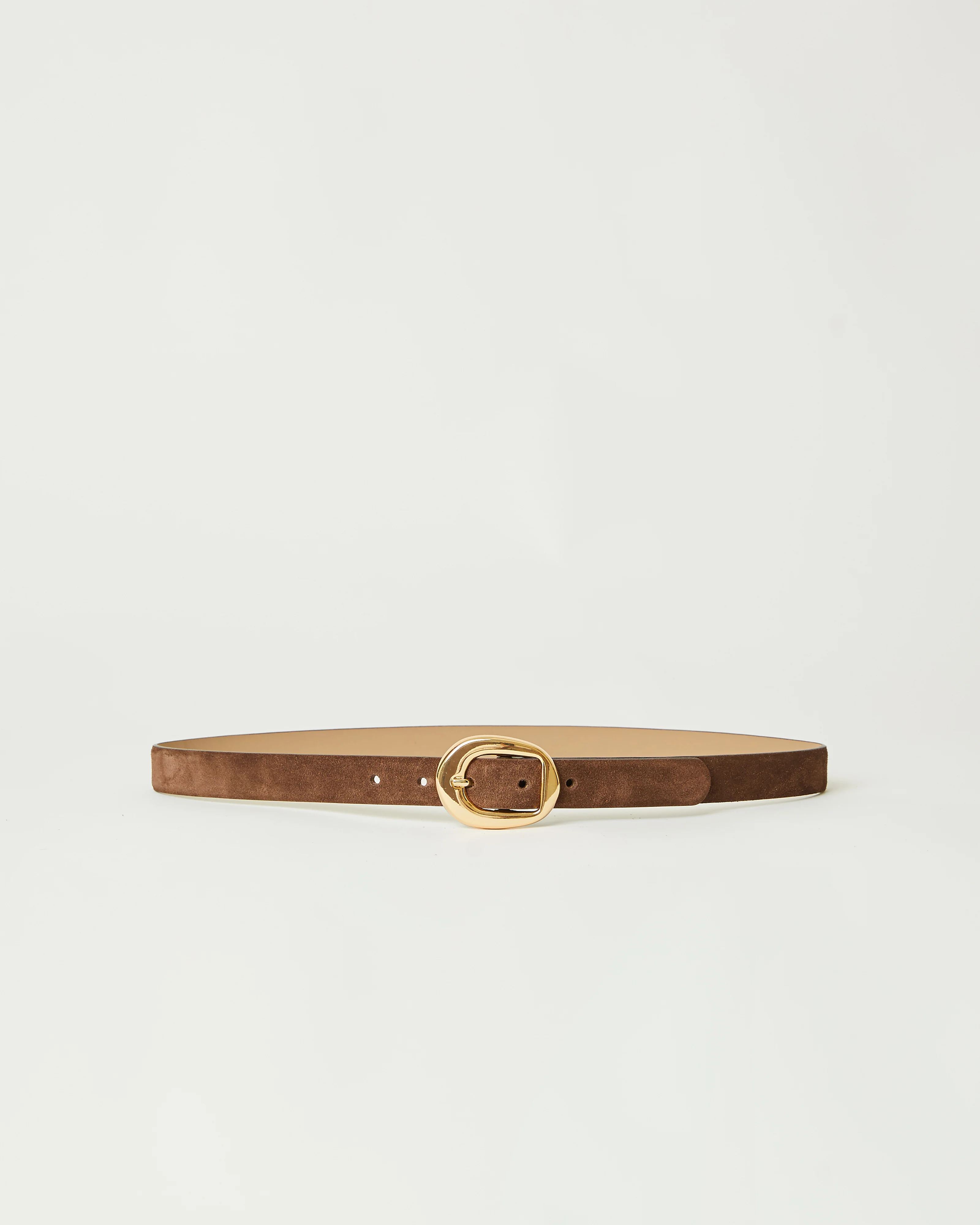B-Low The Belt Greyson Mini Suede Belt Chocolate Gold