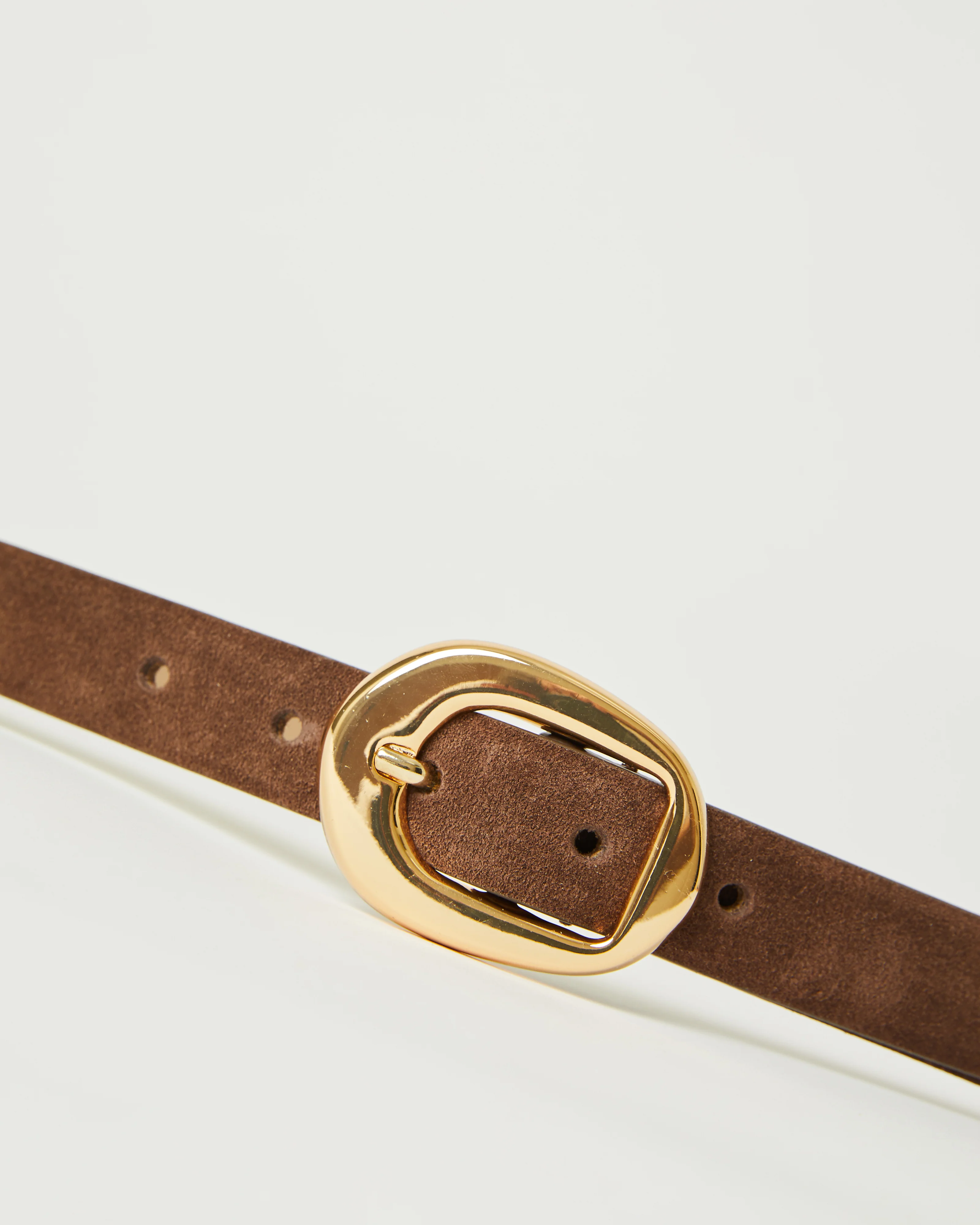 B-Low The Belt Greyson Mini Suede Belt Chocolate Gold