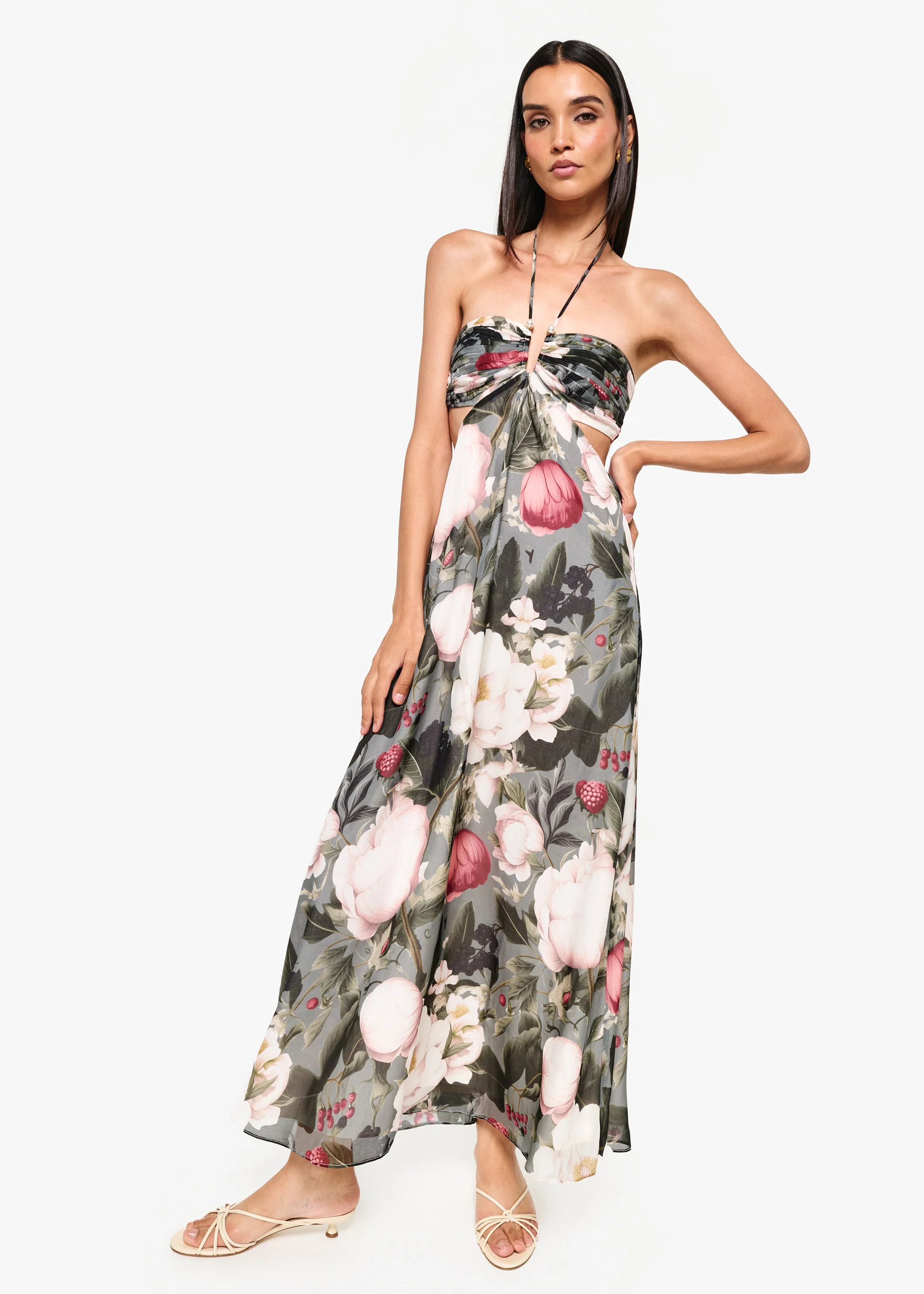 Calliope Chiffon Maxi Dress Bayou Bloom