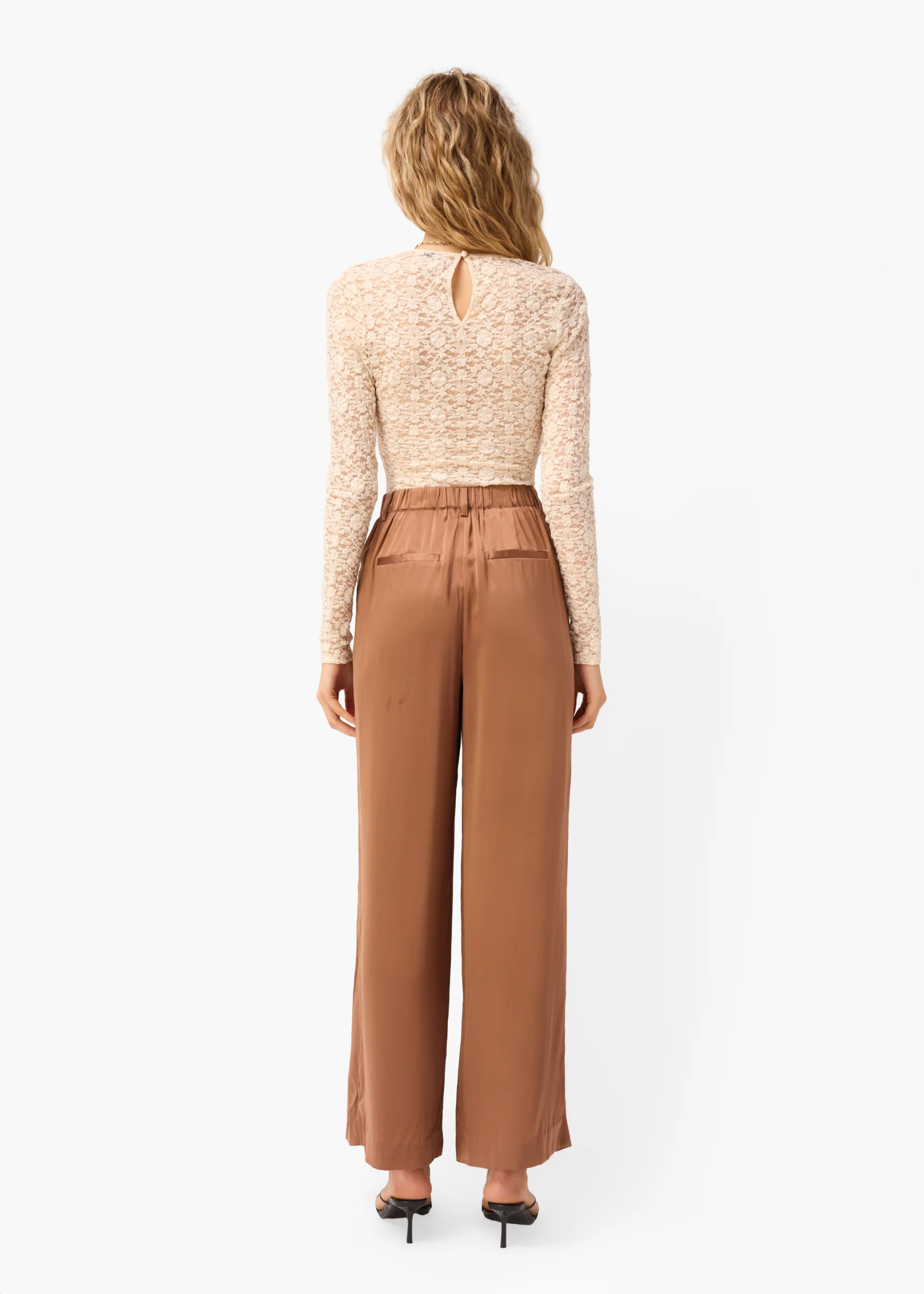 Fabian Wide Leg High Rise Pant Carob 5 Fabian Wide Leg High Rise Pant Carob