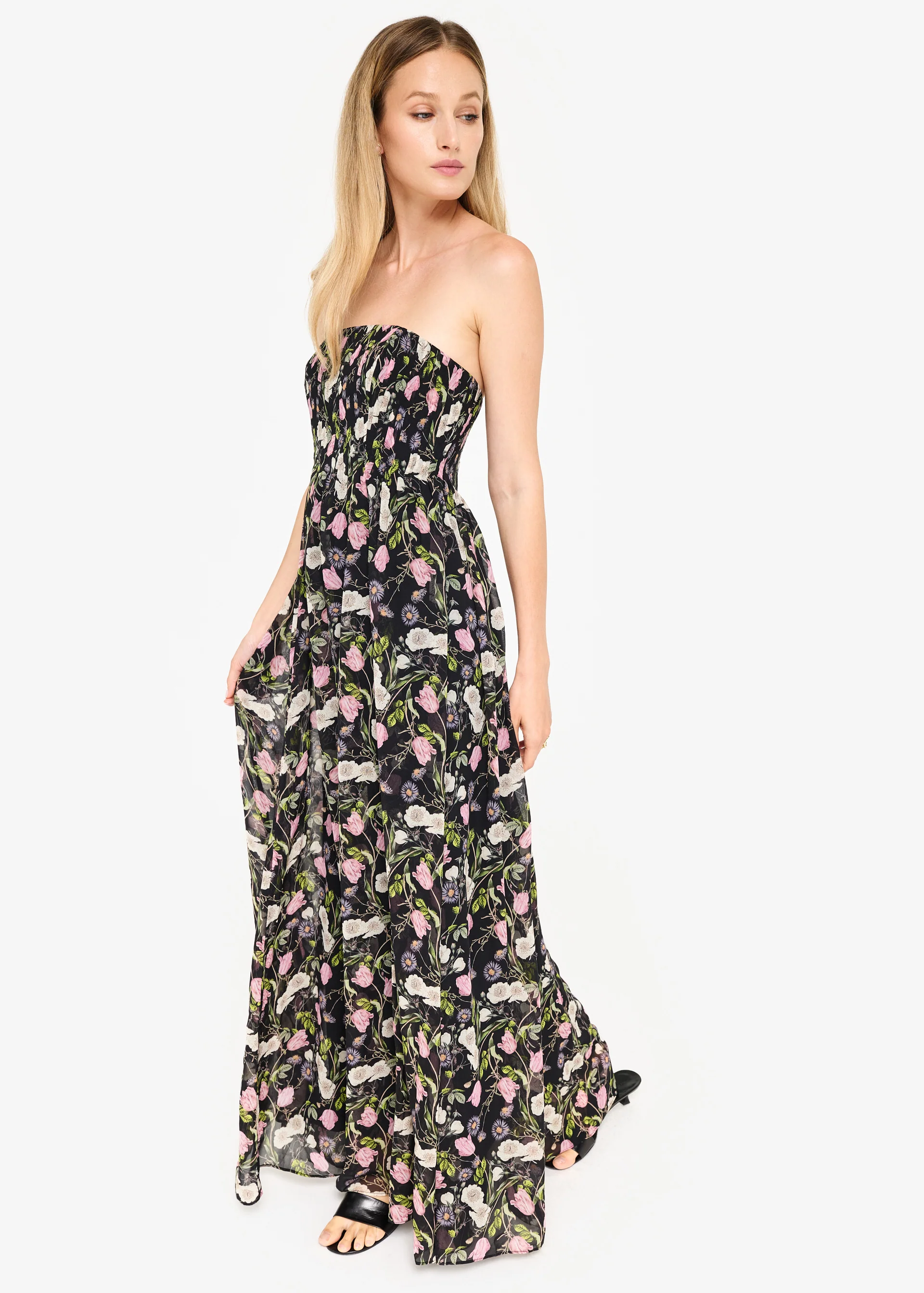 Minoa Strapless Gown Midnight Gardens