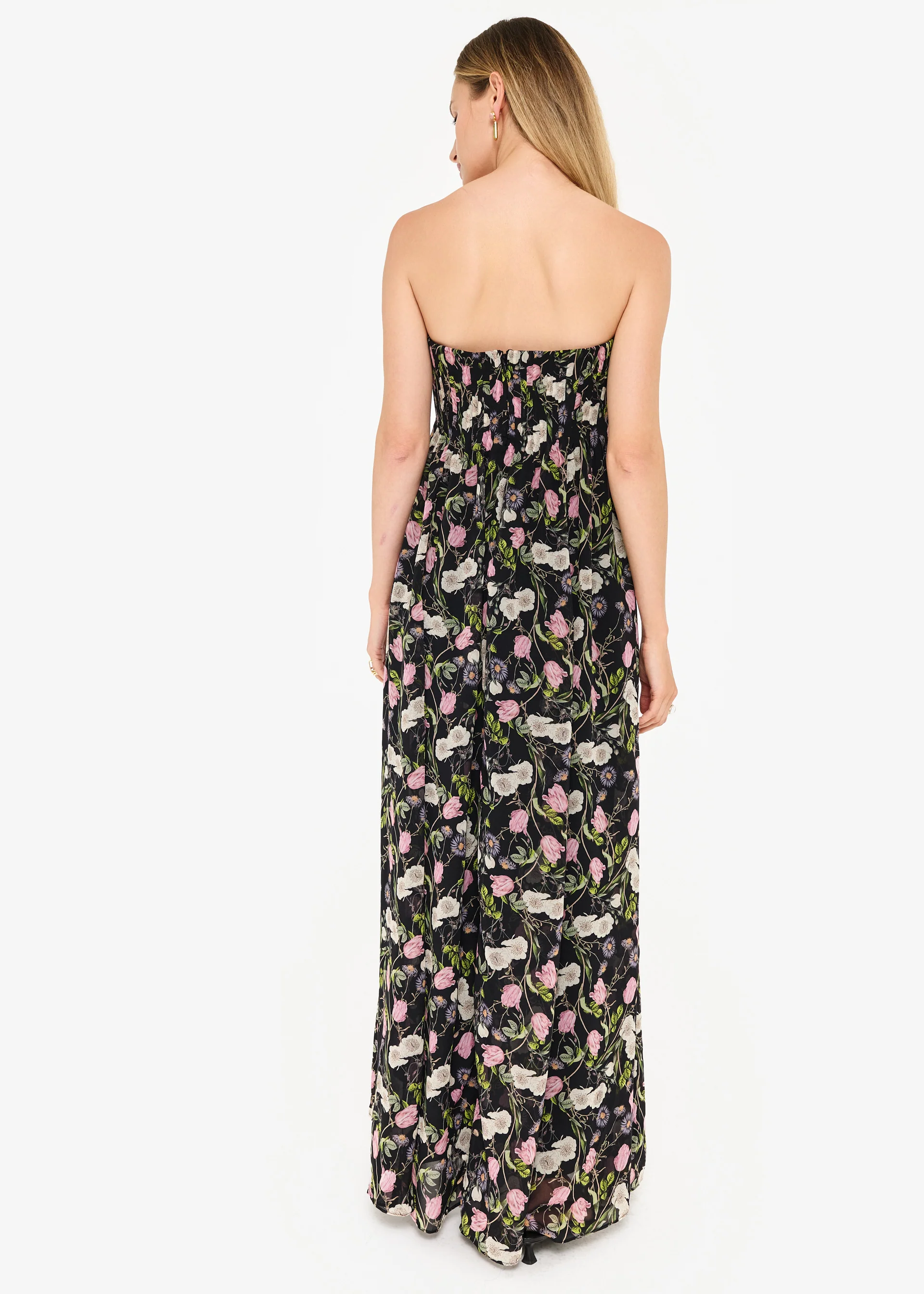 Minoa Strapless Gown Midnight Gardens 4 Minoa Strapless Gown Midnight Gardens