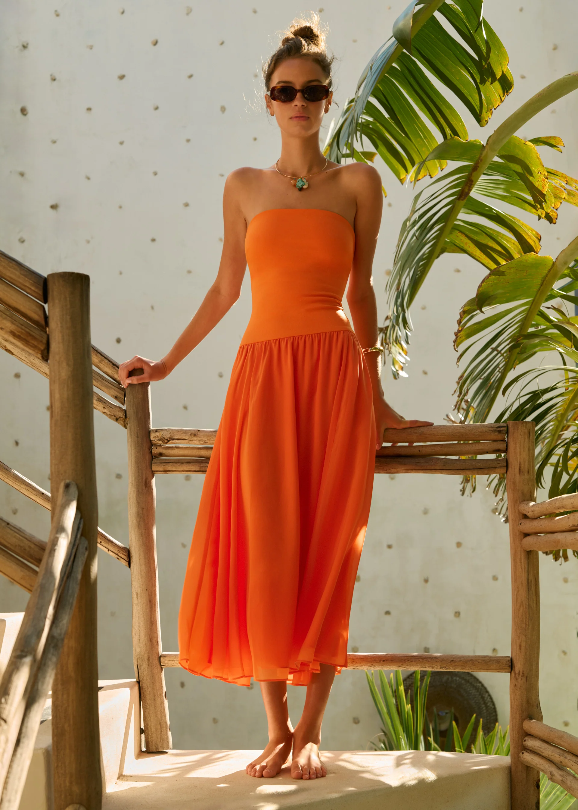 Bari Strapless Dress Clementine